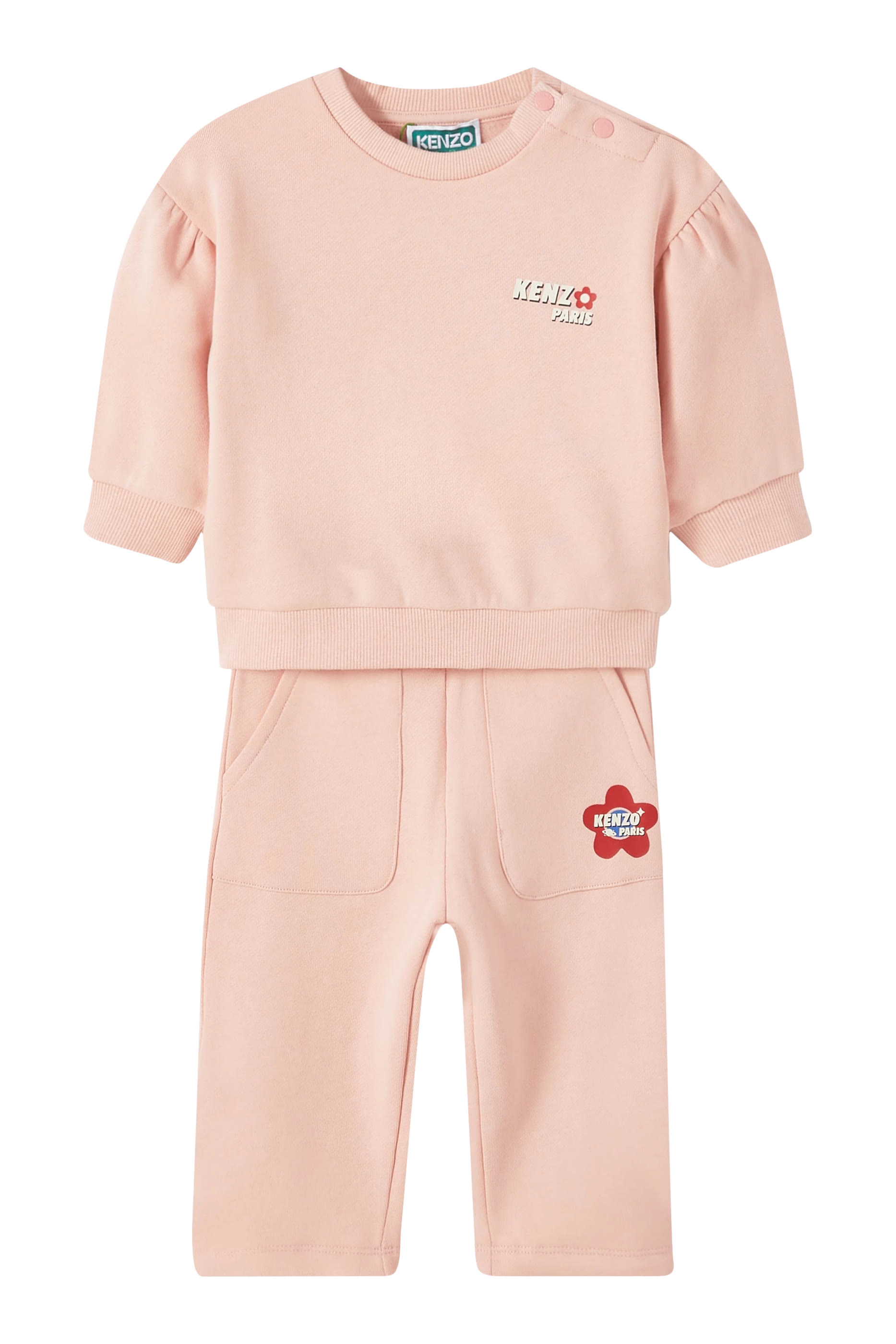 Kids Logo Cotton Sweater & Trousers Set