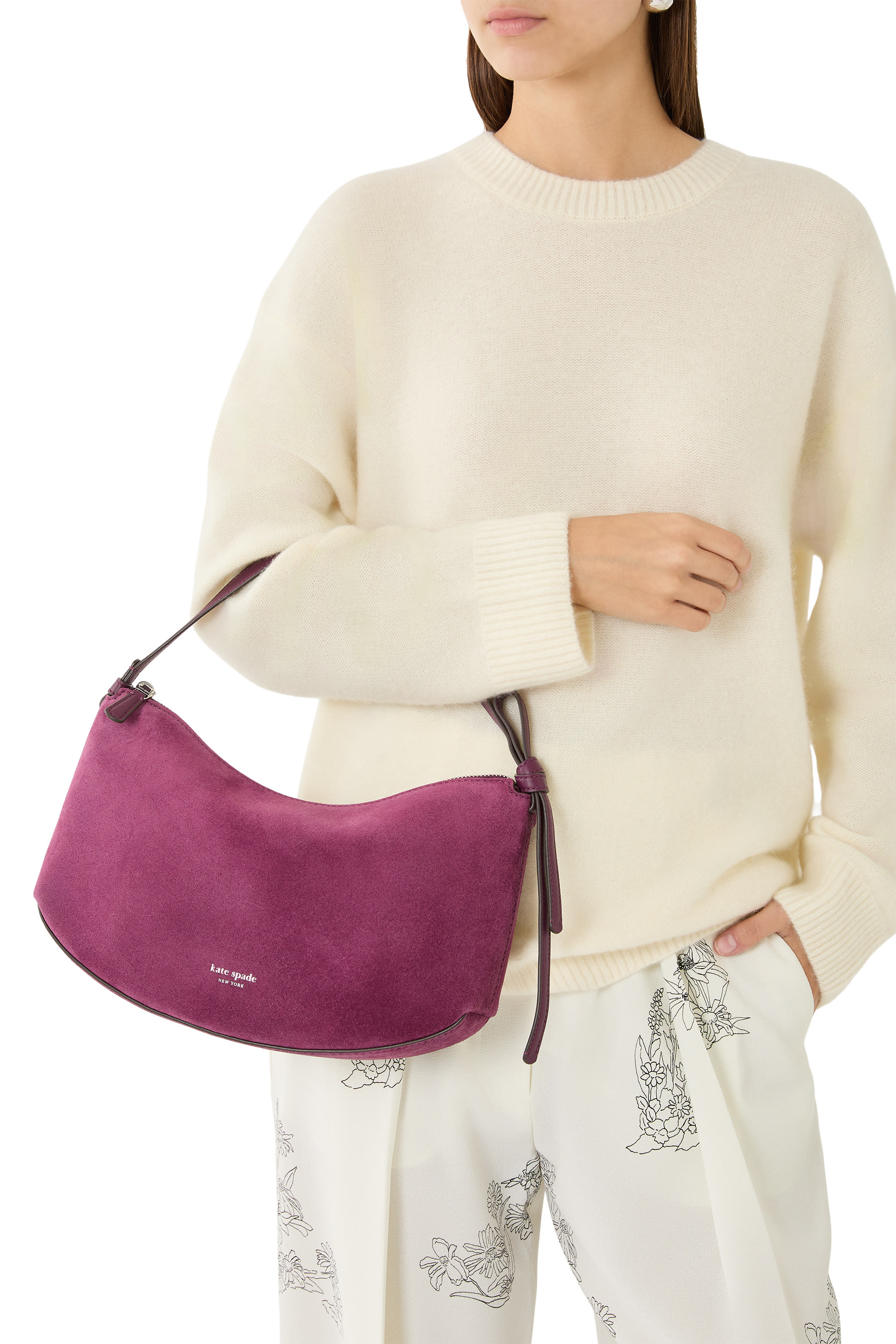 Loop Suede Shoulder Bag