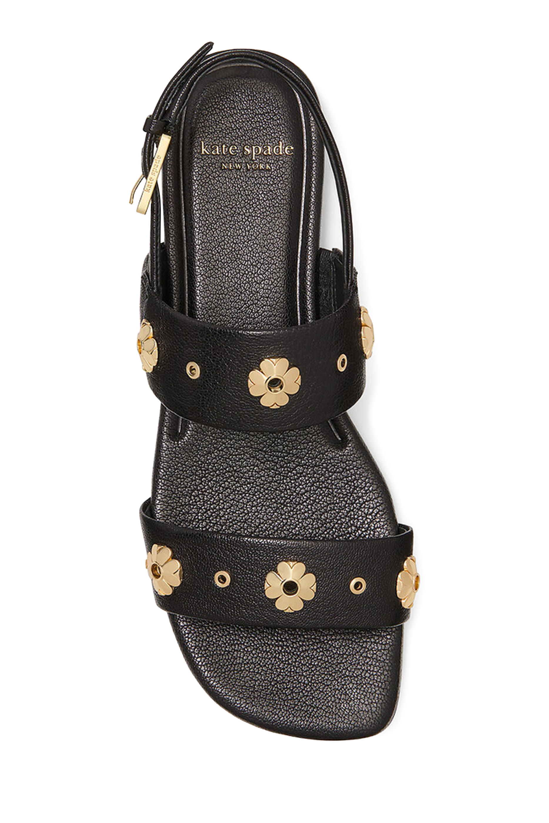 Spade Flower Stud Flat Sandals 