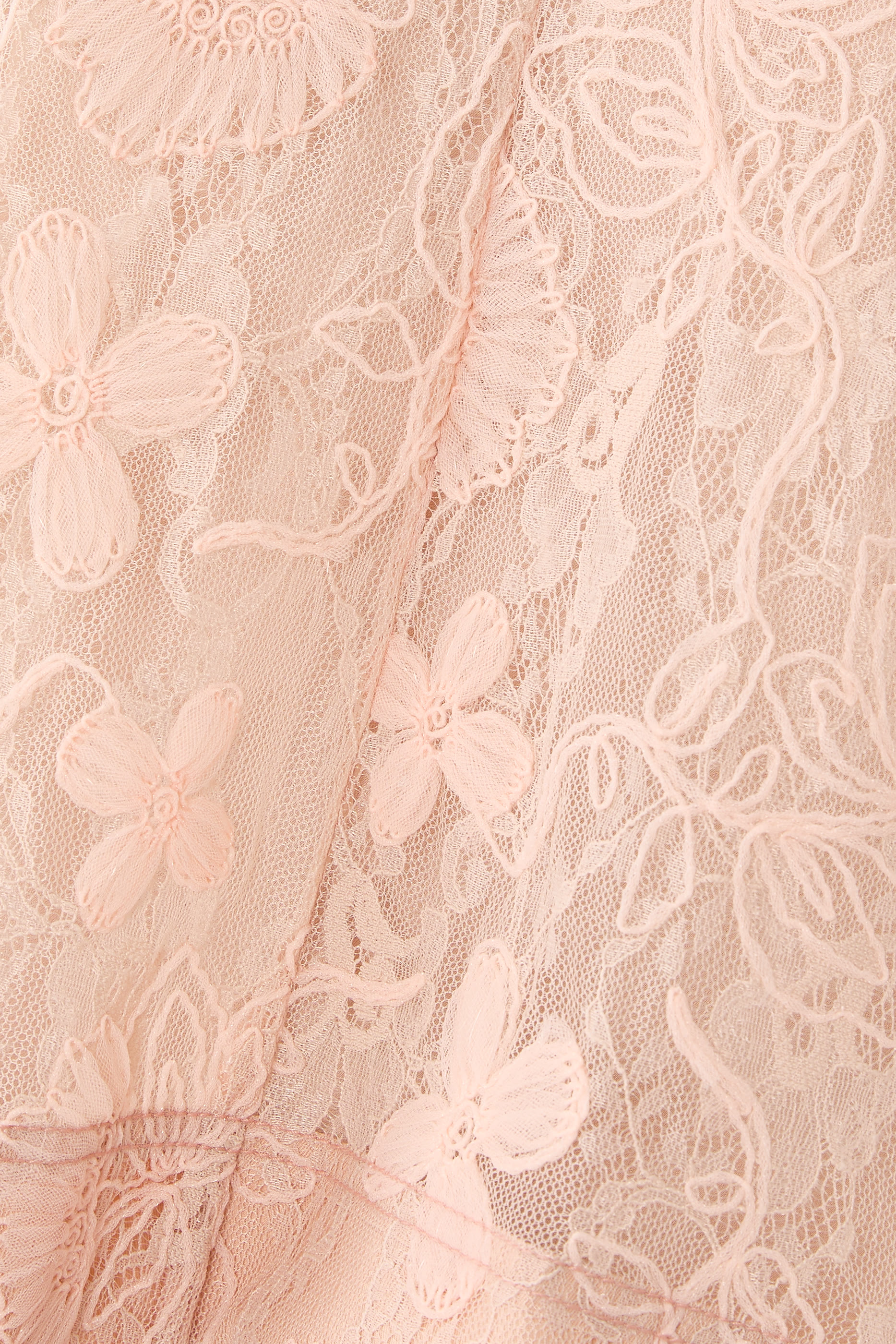 Dimensional Lace Flounce Top