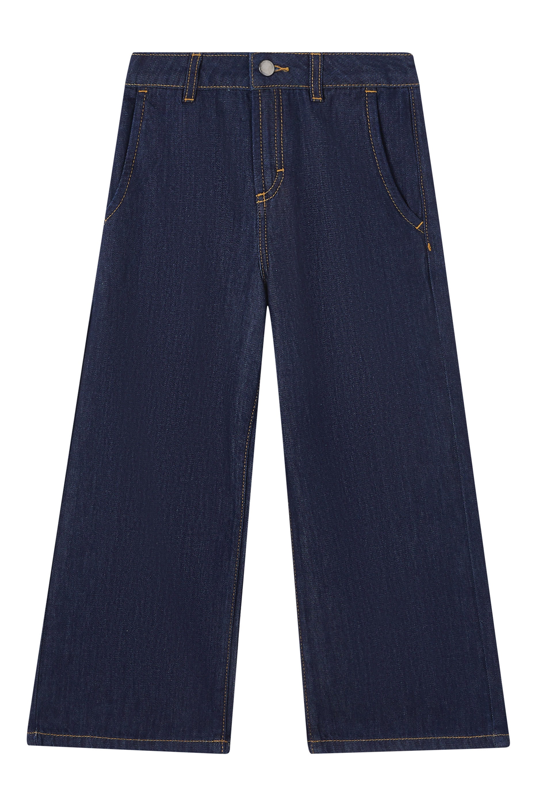 Kids Denim Wide Leg Jeans