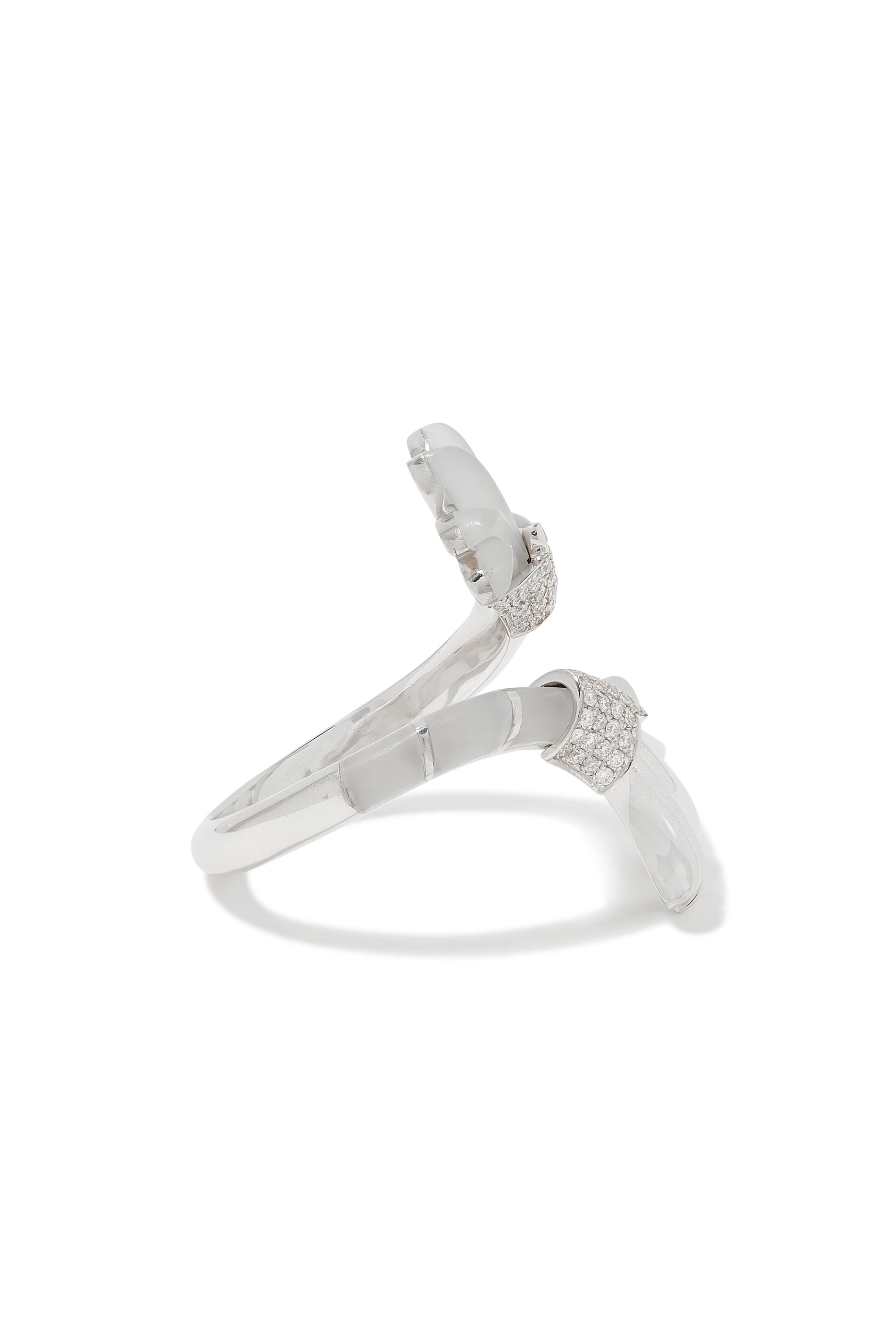  Psychedeliah On A Vine Ring, 18K White Gold & Diamonds 