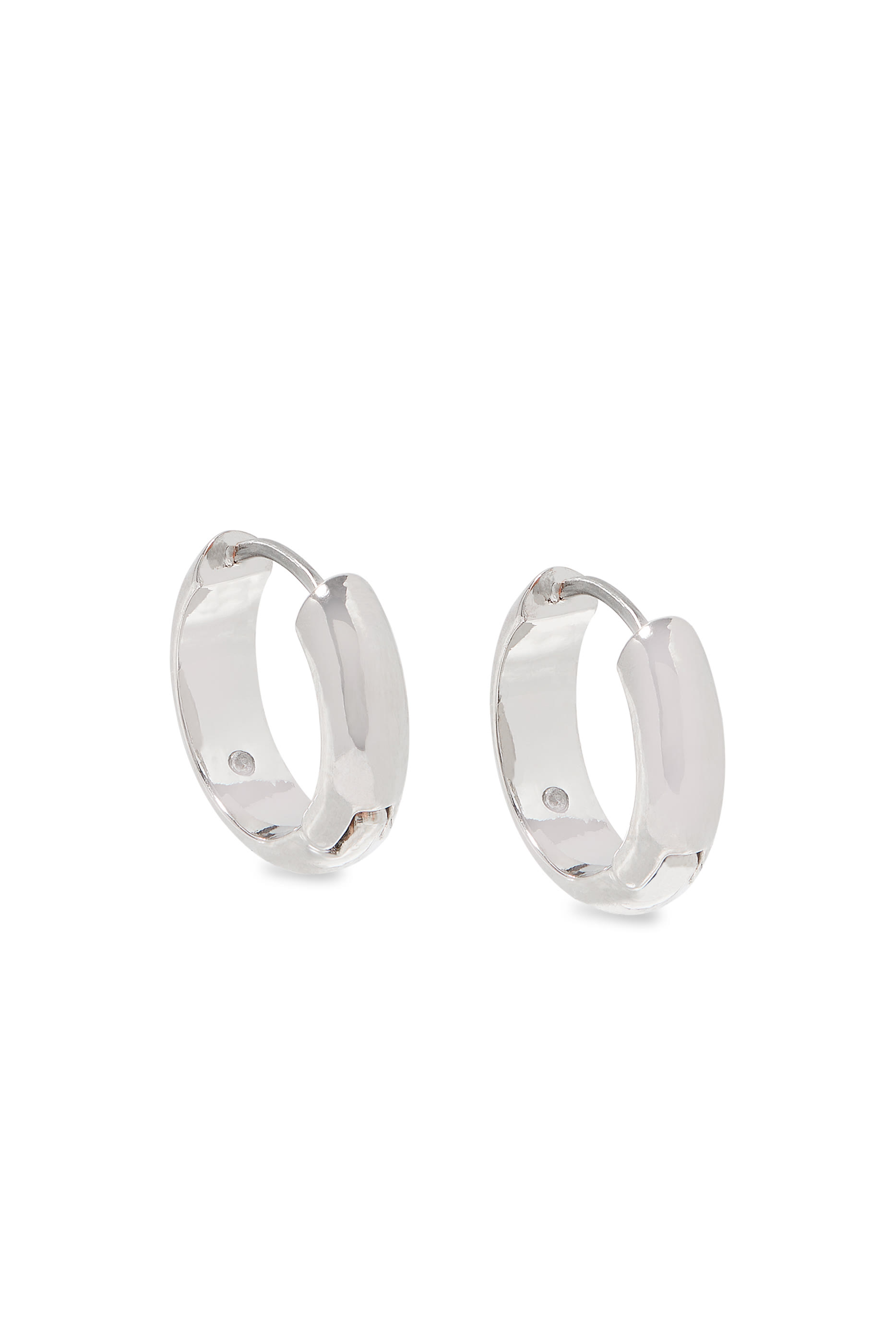 Brilliant Statements Metal Huggies, Plated Metal