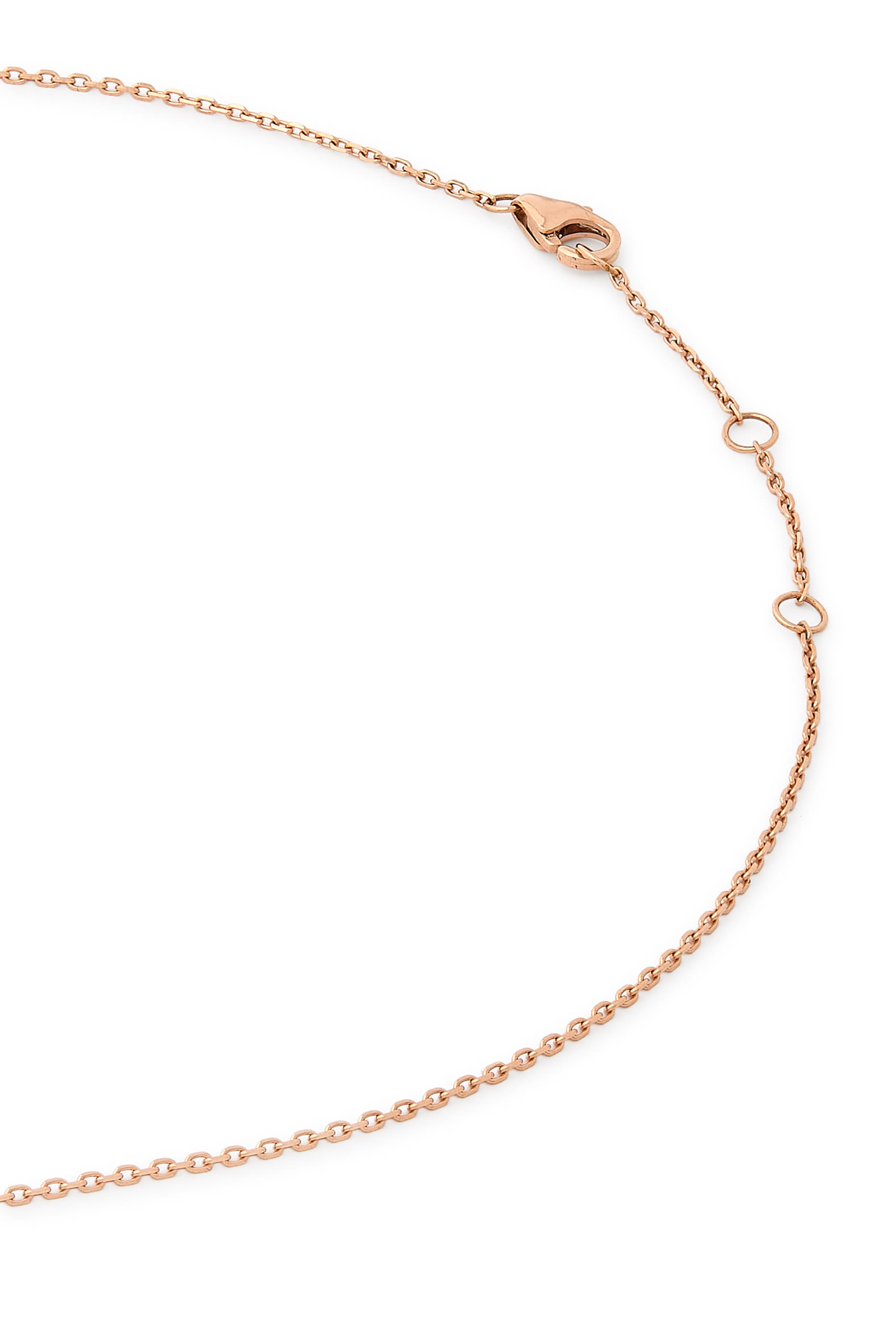 Harf Turath Letter D Necklace, 18k Rose Gold & Diamonds