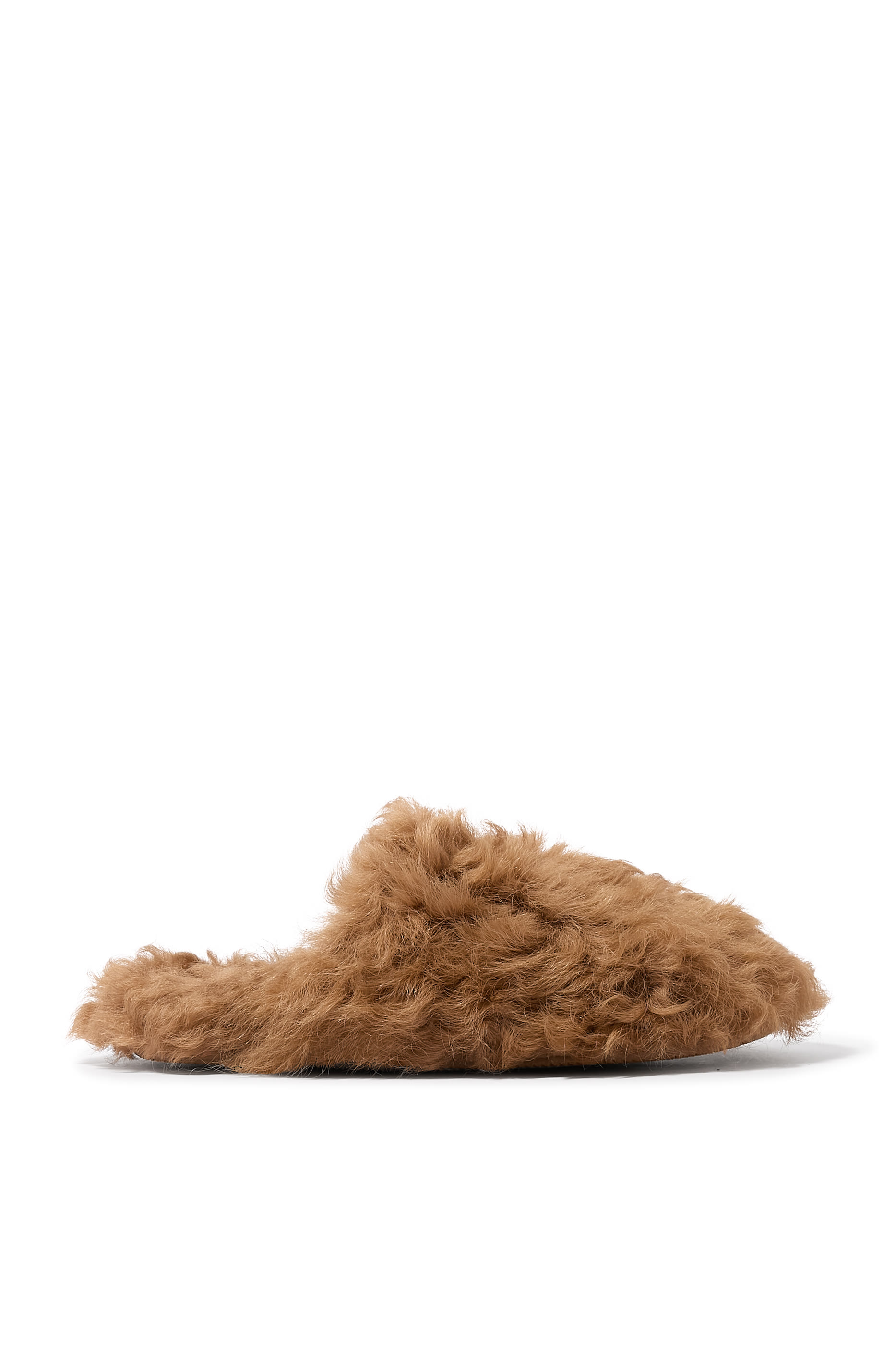 Round-Toe Wool Mules