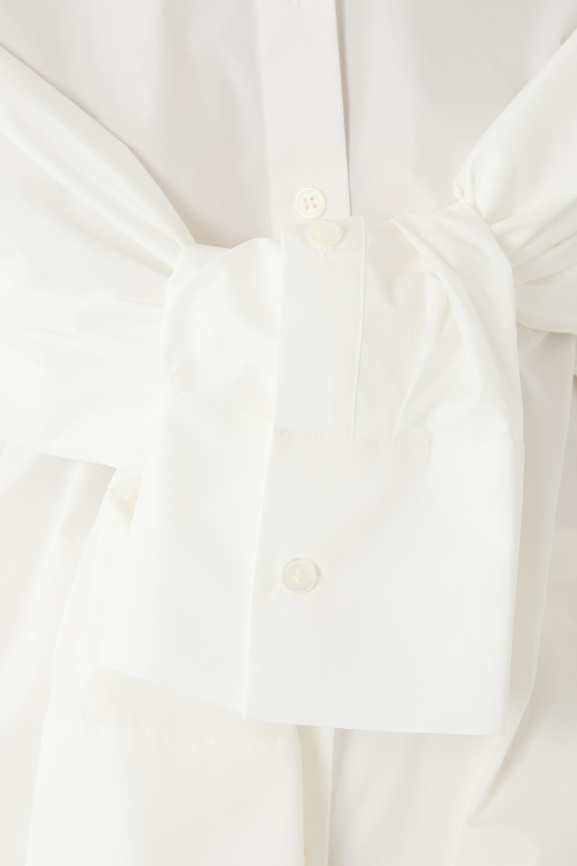 Poplin Silk Combined Gilet-Shirt