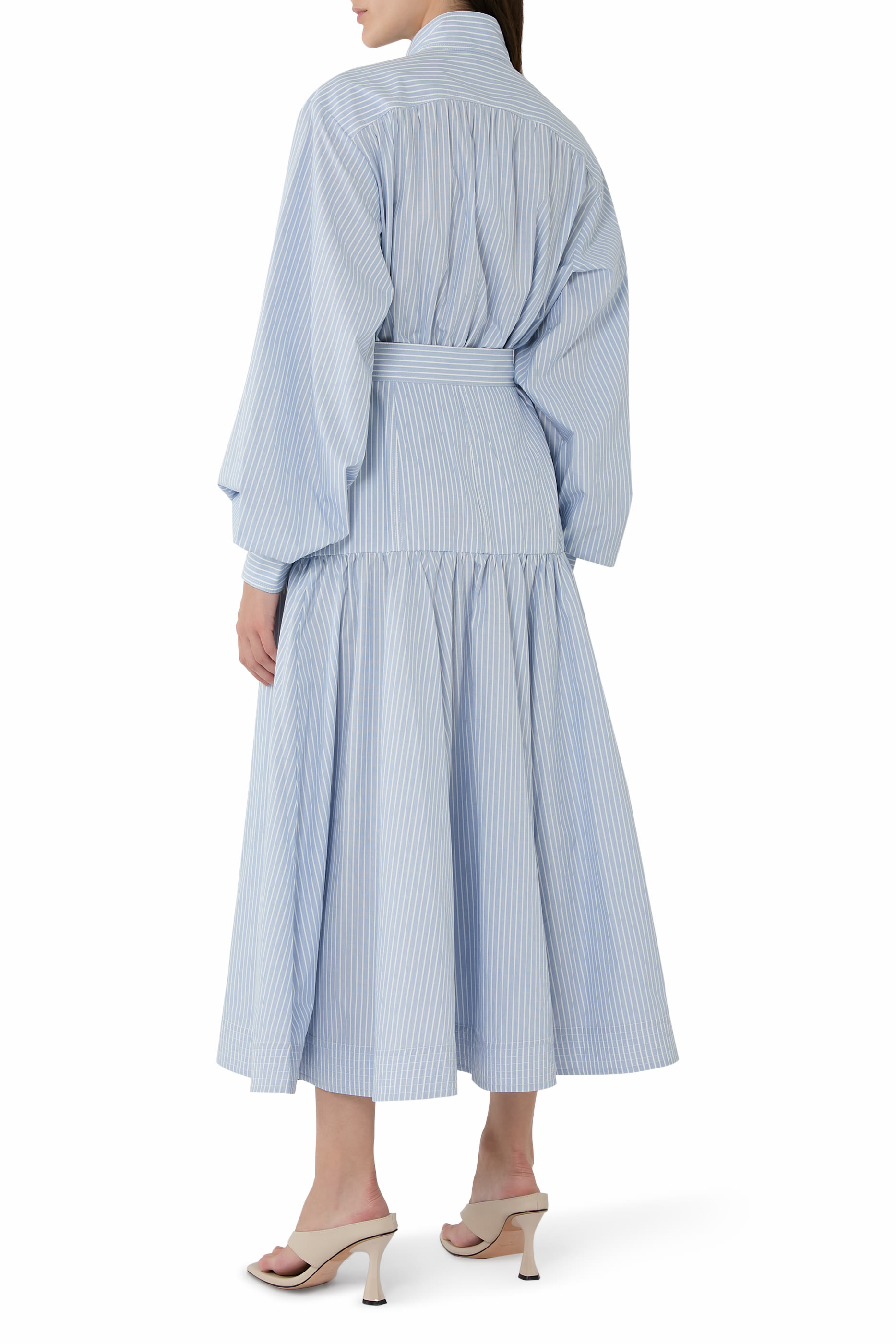 Striped Utility Midi Dress