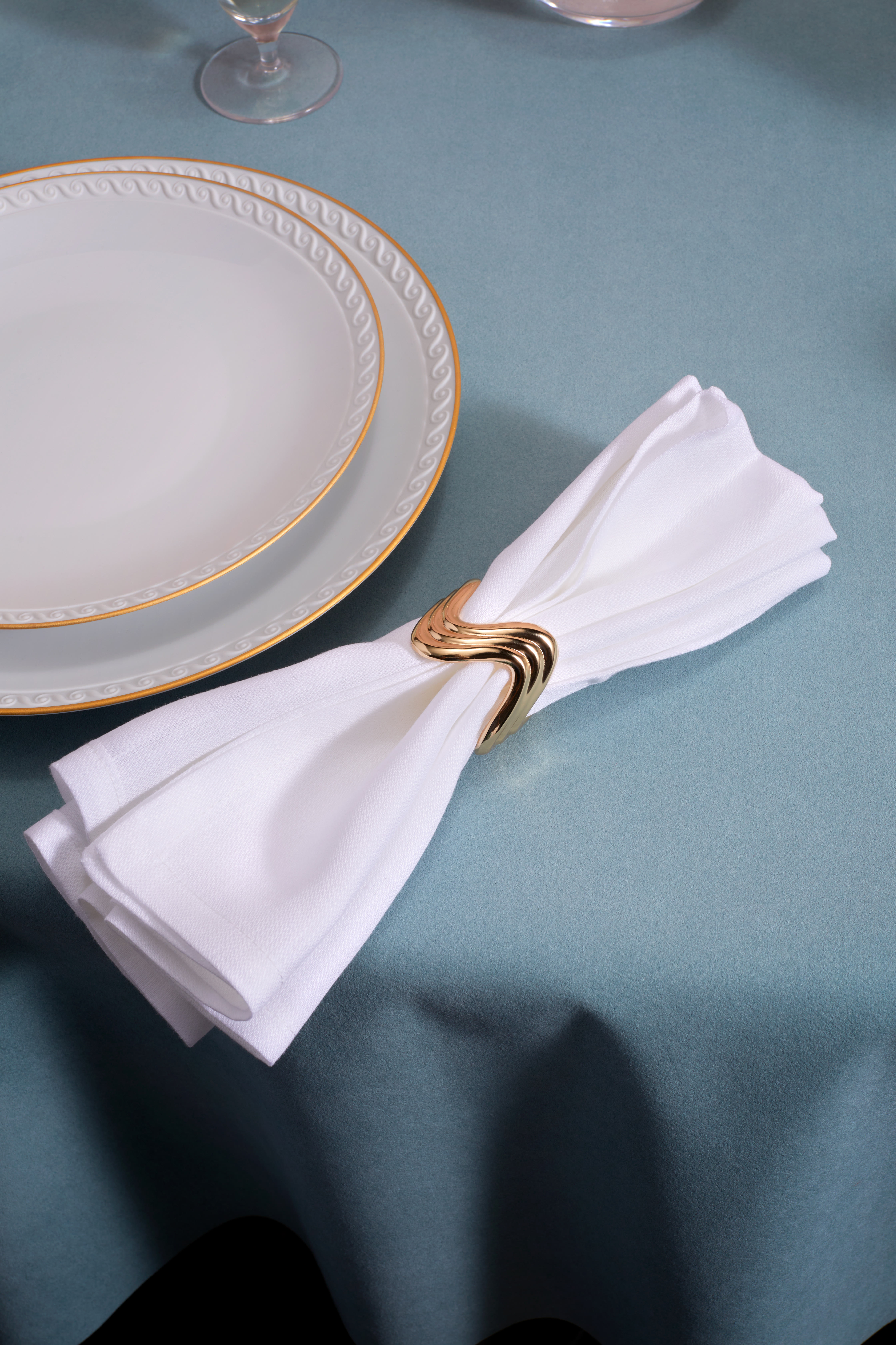 Ripple Platinum Napkin Ring, Set of 4