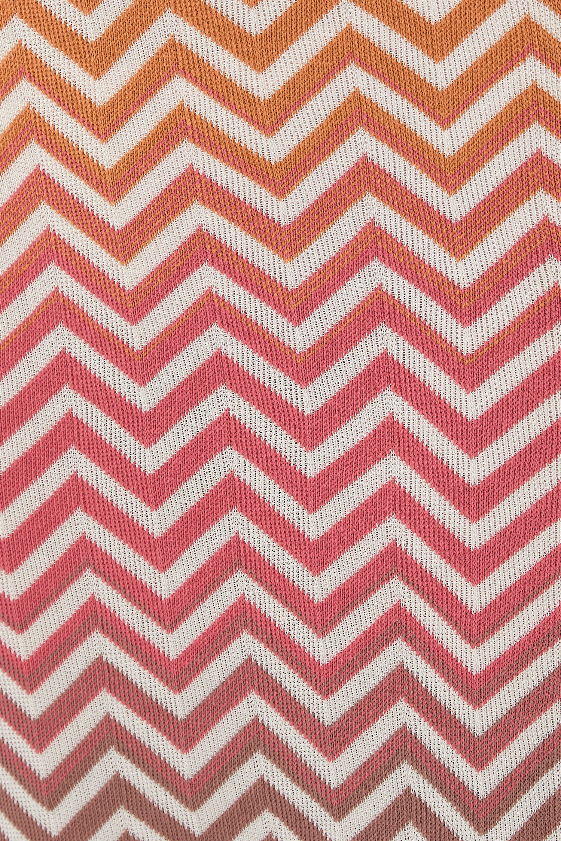 Chevron D&eacute;grad&eacute; Cotton and Viscose Midi Dress