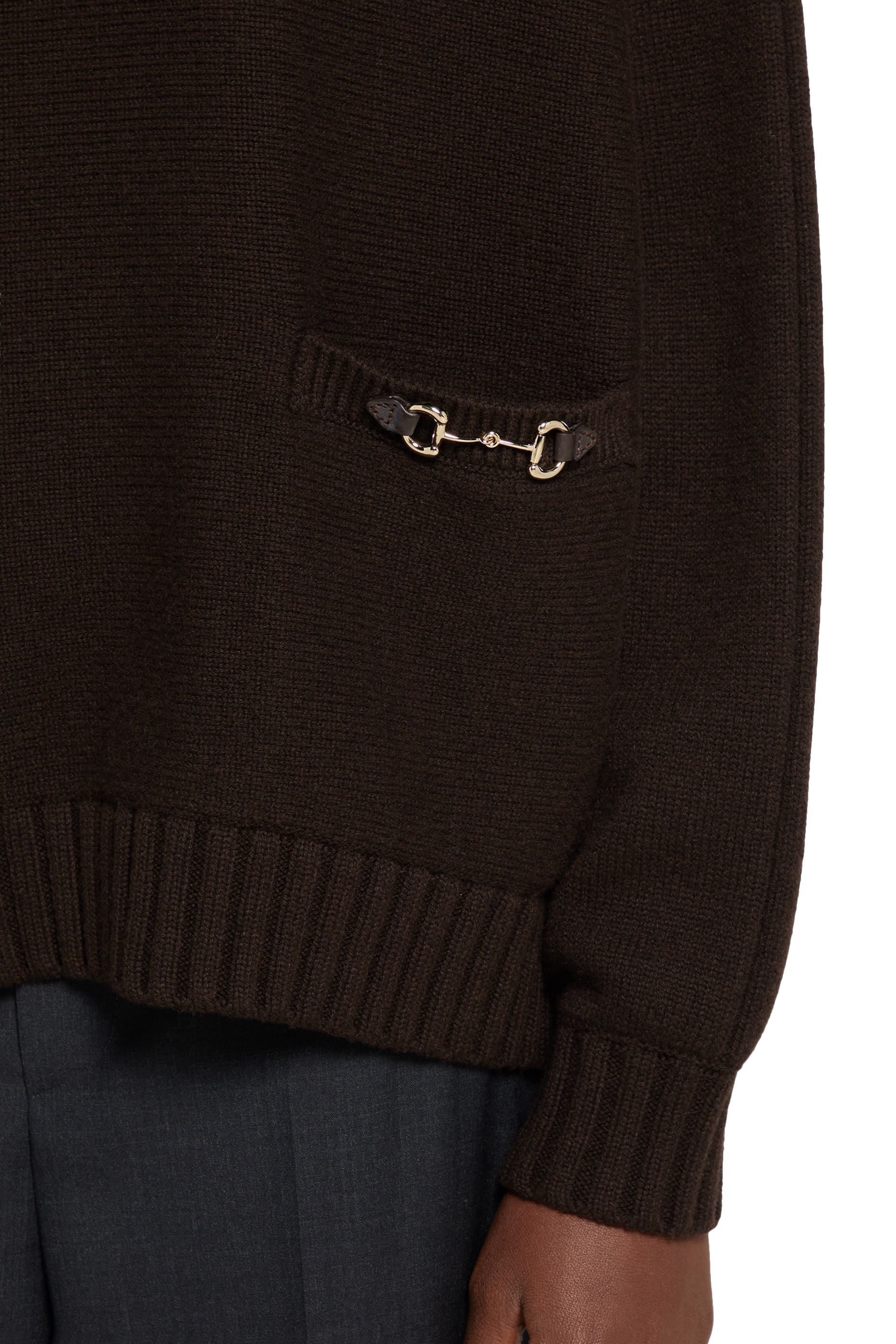 Horsebit Wool Cashmere Sweater