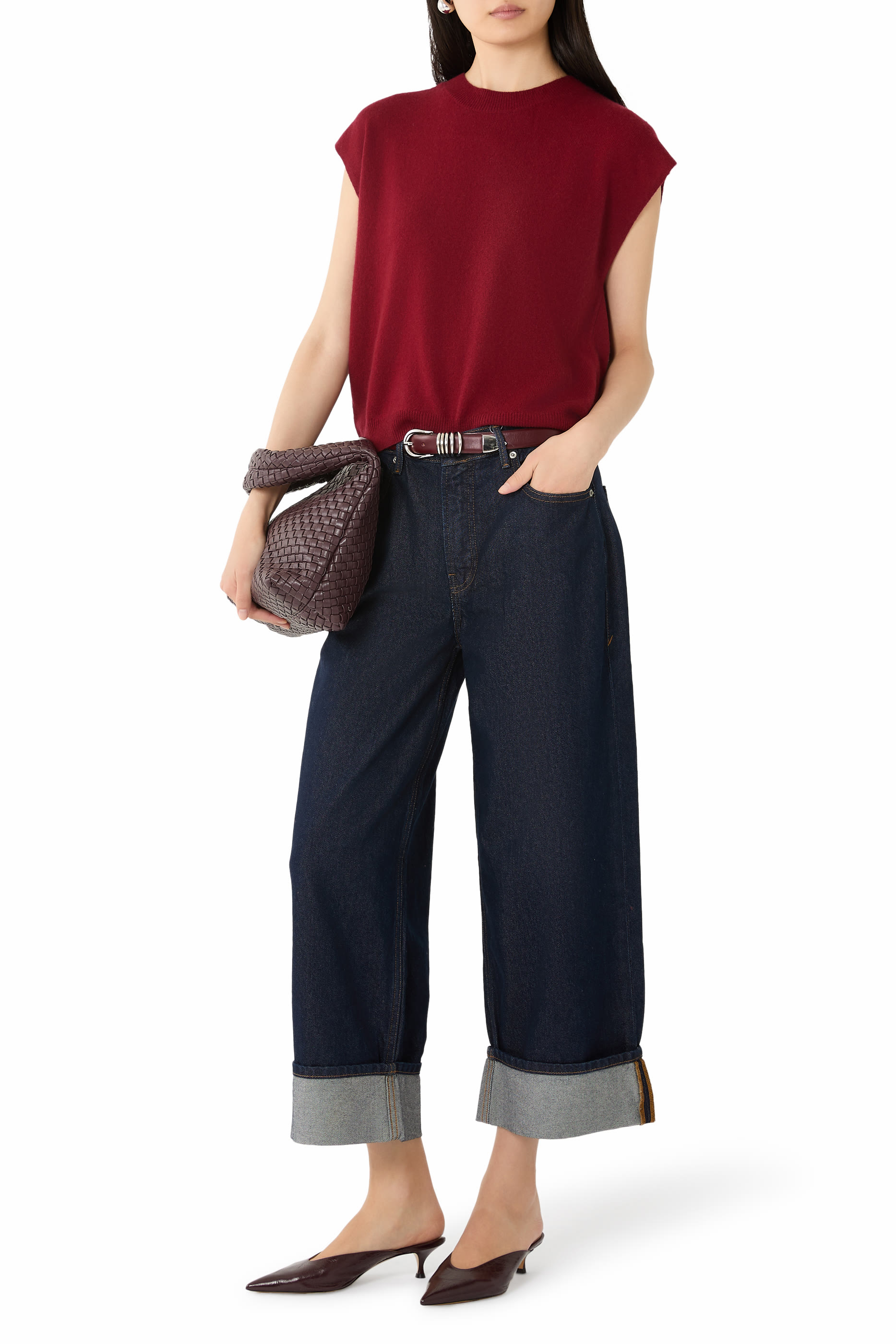 Good Standard Baggy Cuffed Jeans