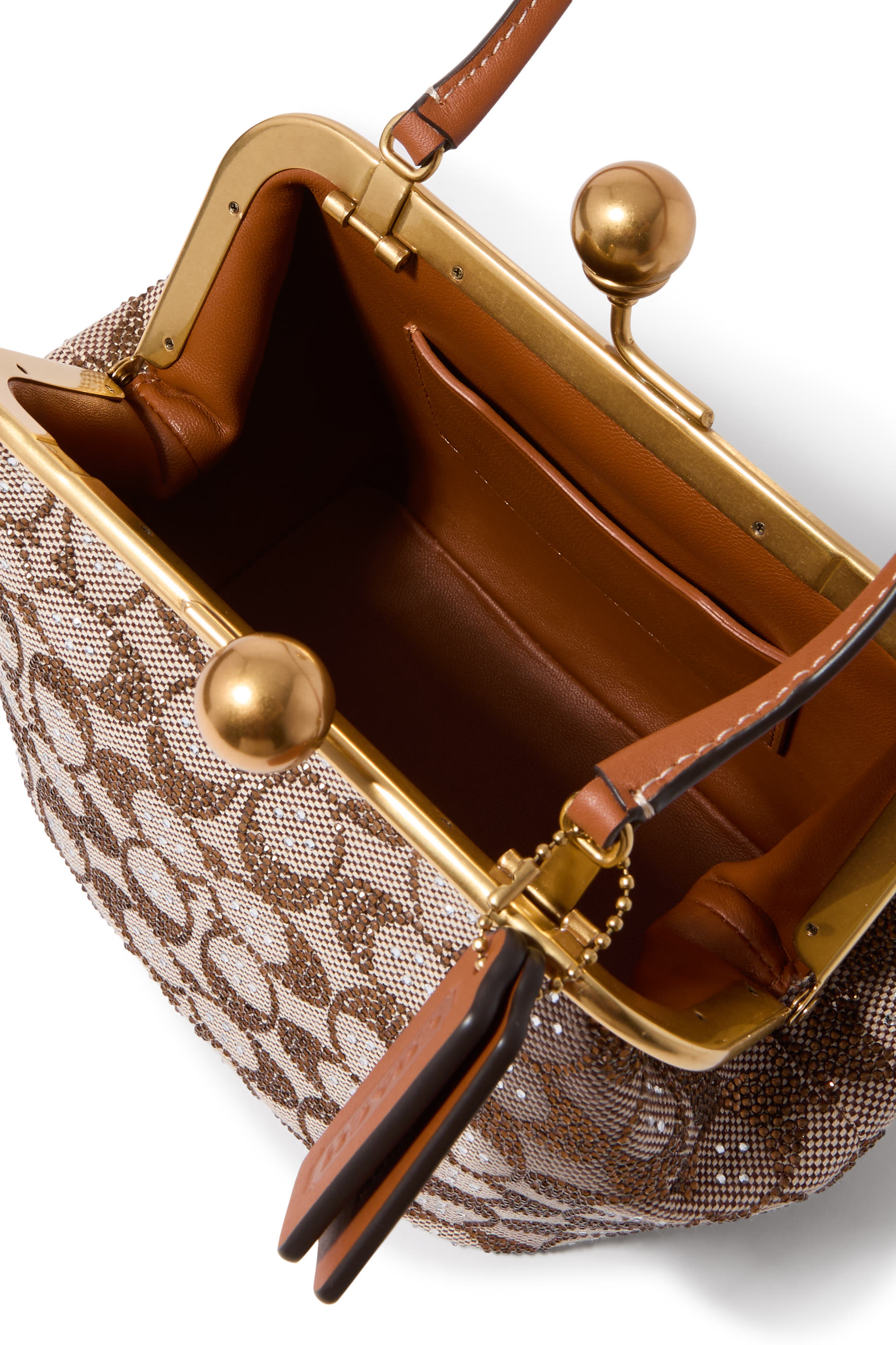 Kisslock Frame Bag 16 in Crystal Signature Jacquard