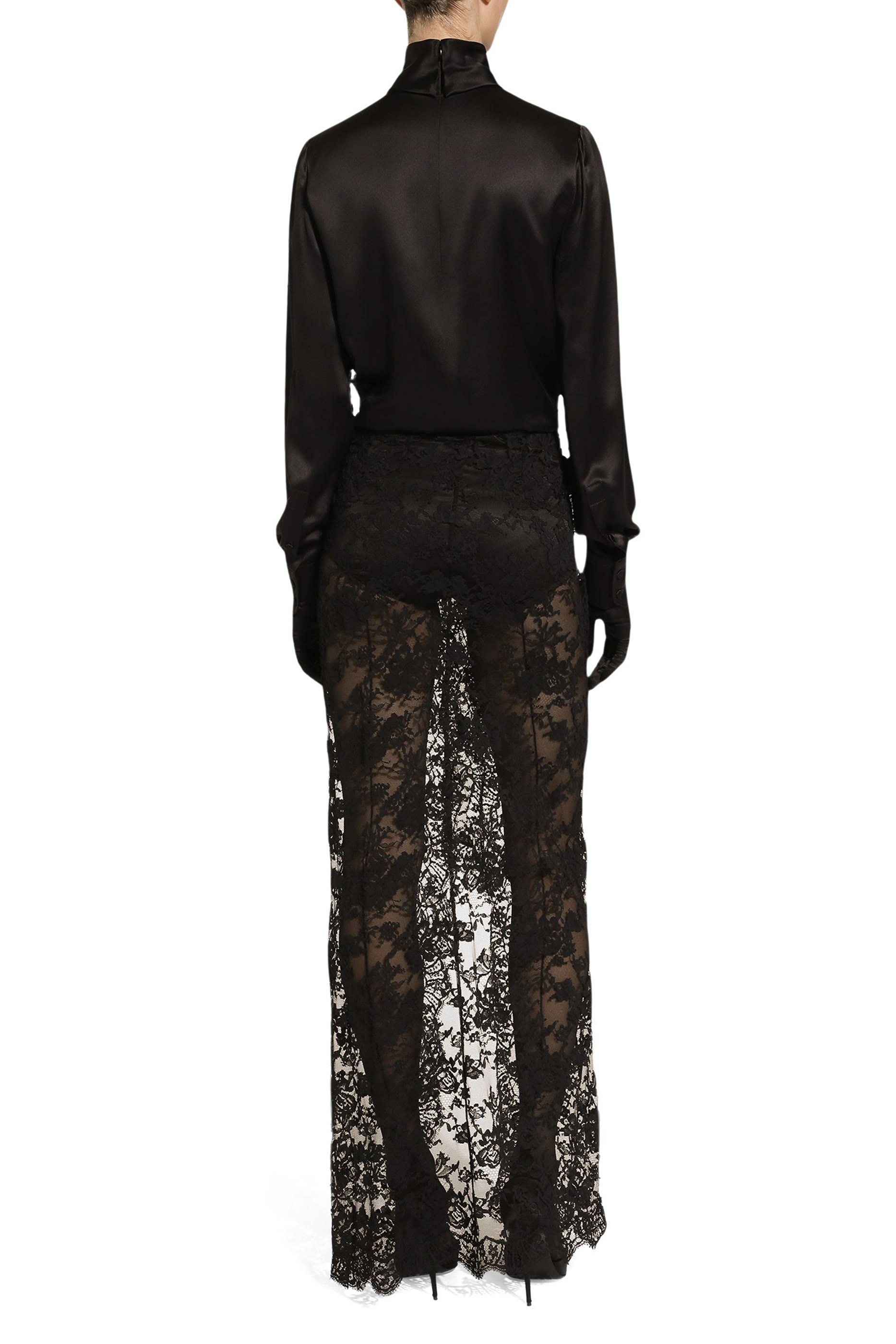 Long Chantilly Lace Skirt