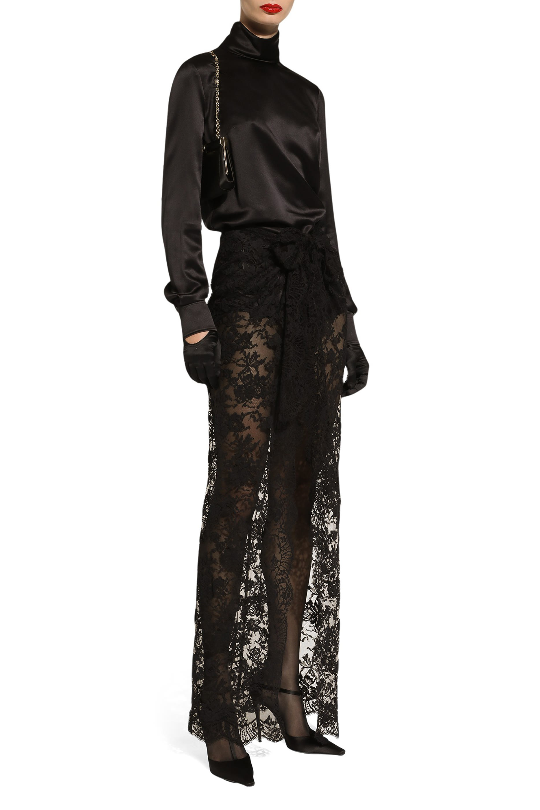 Long Chantilly Lace Skirt