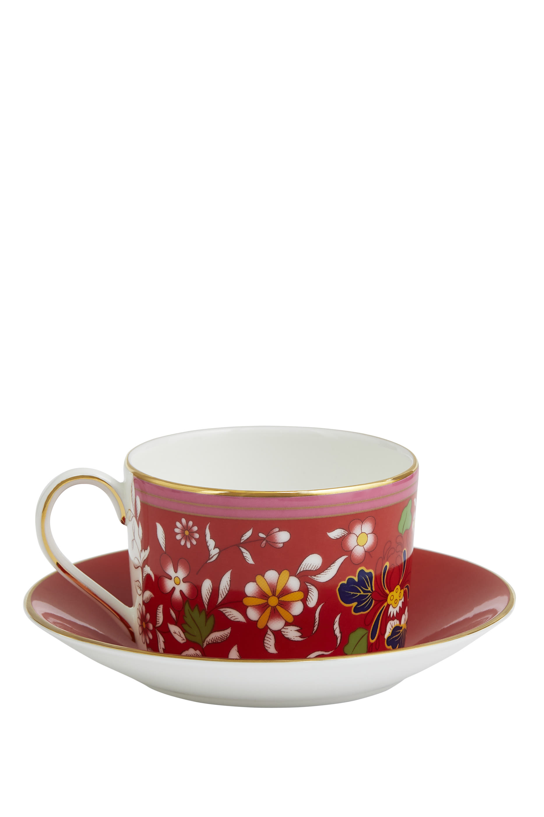 Wonderlust Crimson Jewel Teacup & Saucer