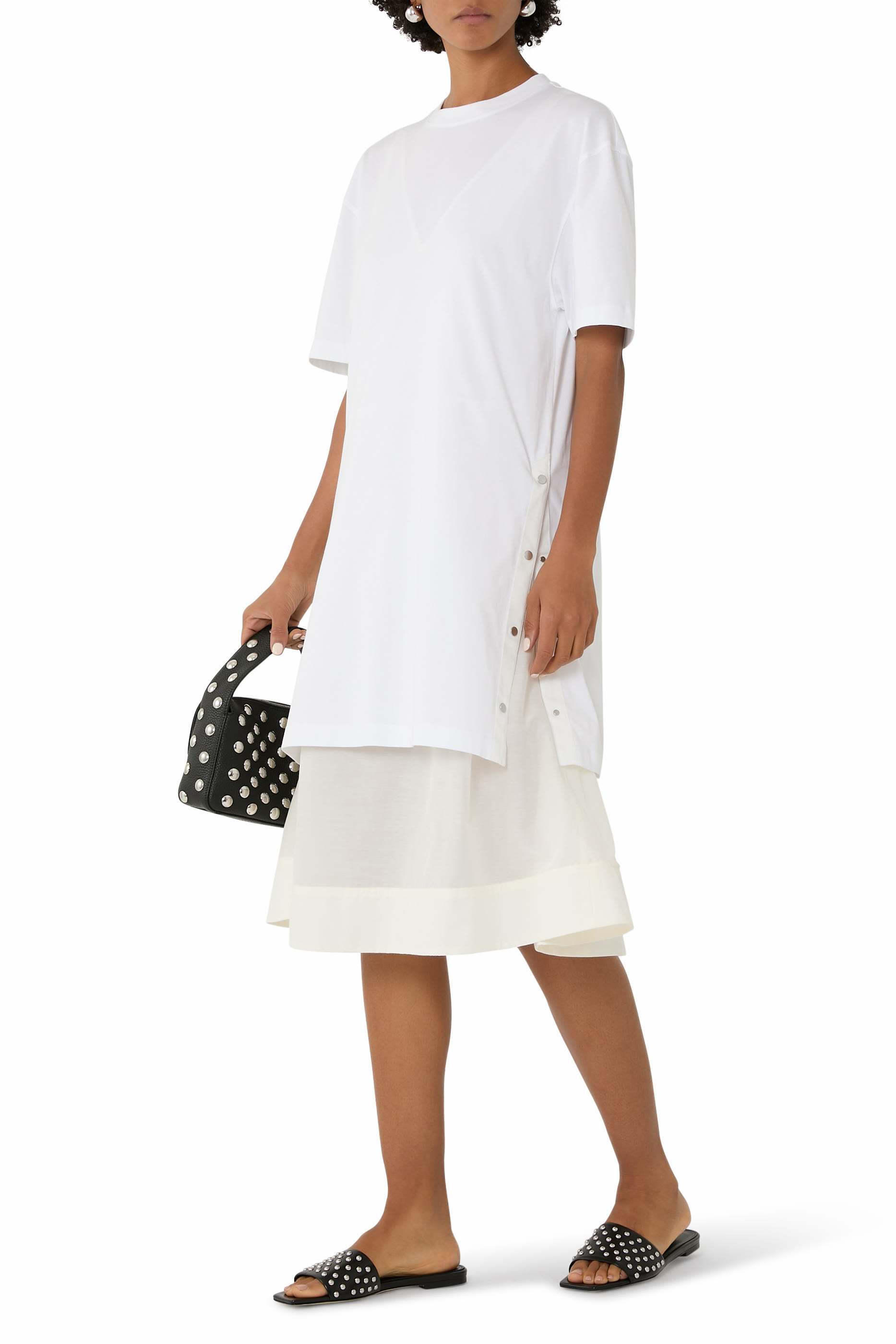 Oversize T-Shirt Combo Dress with Skirt