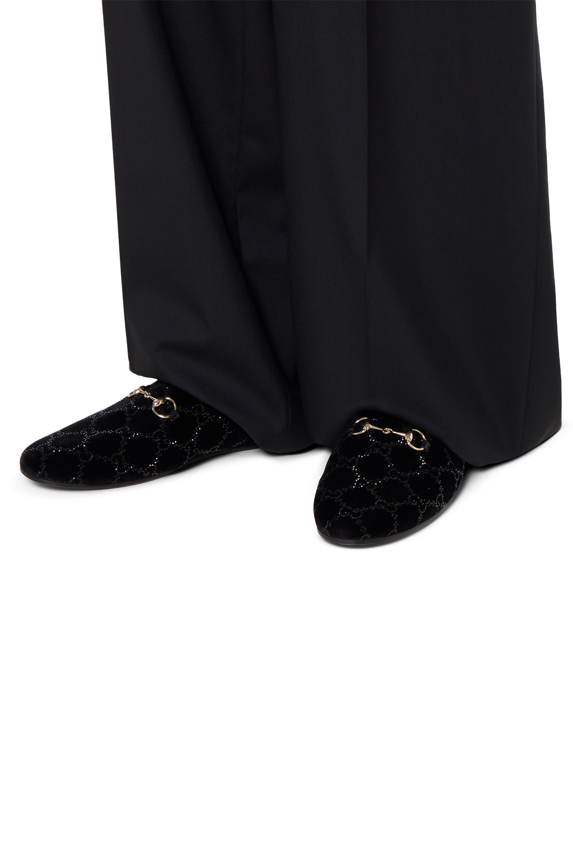 Horsebit GG Crystal Mules