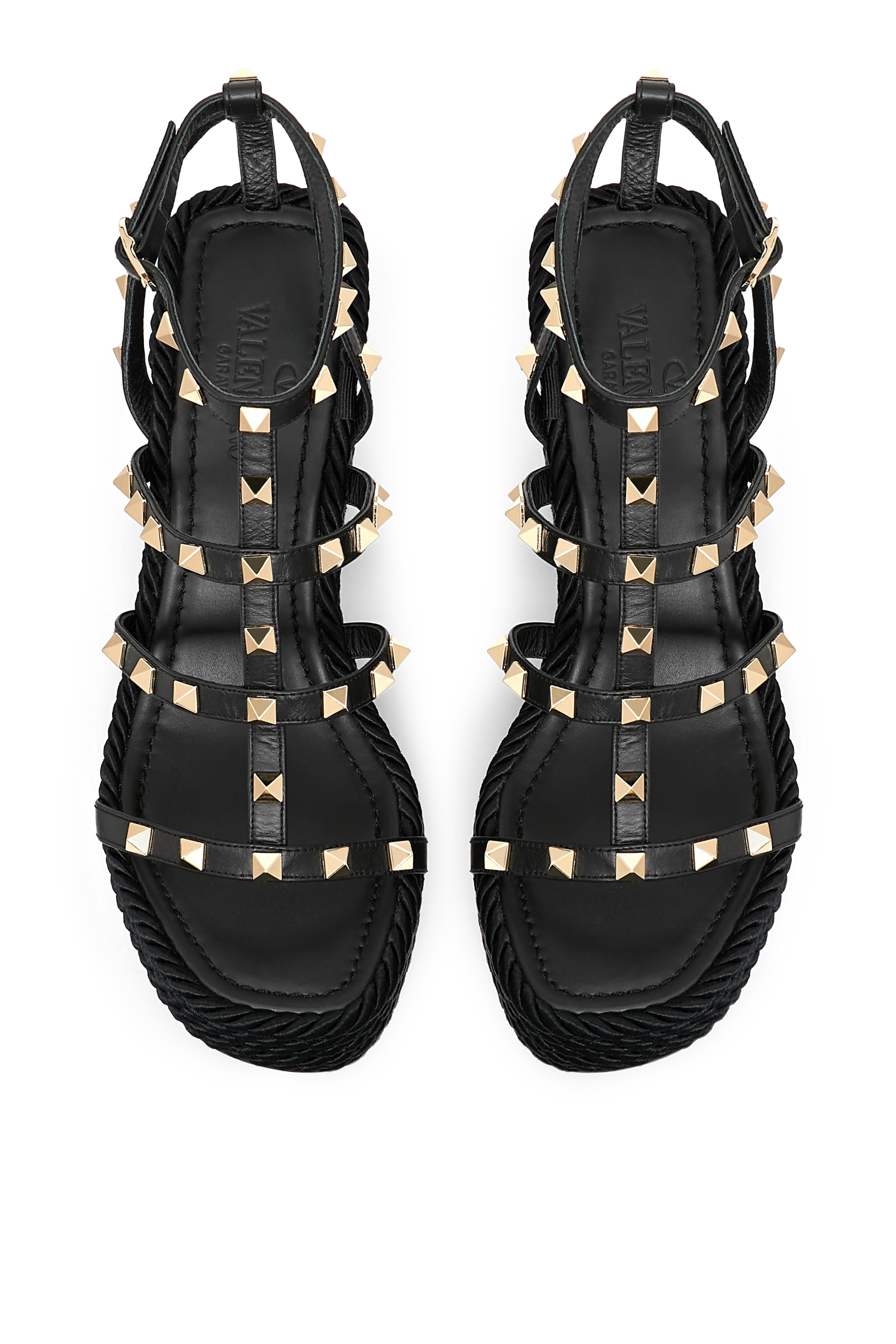 Valentino Garavani Rock Stud Wedge Sandals