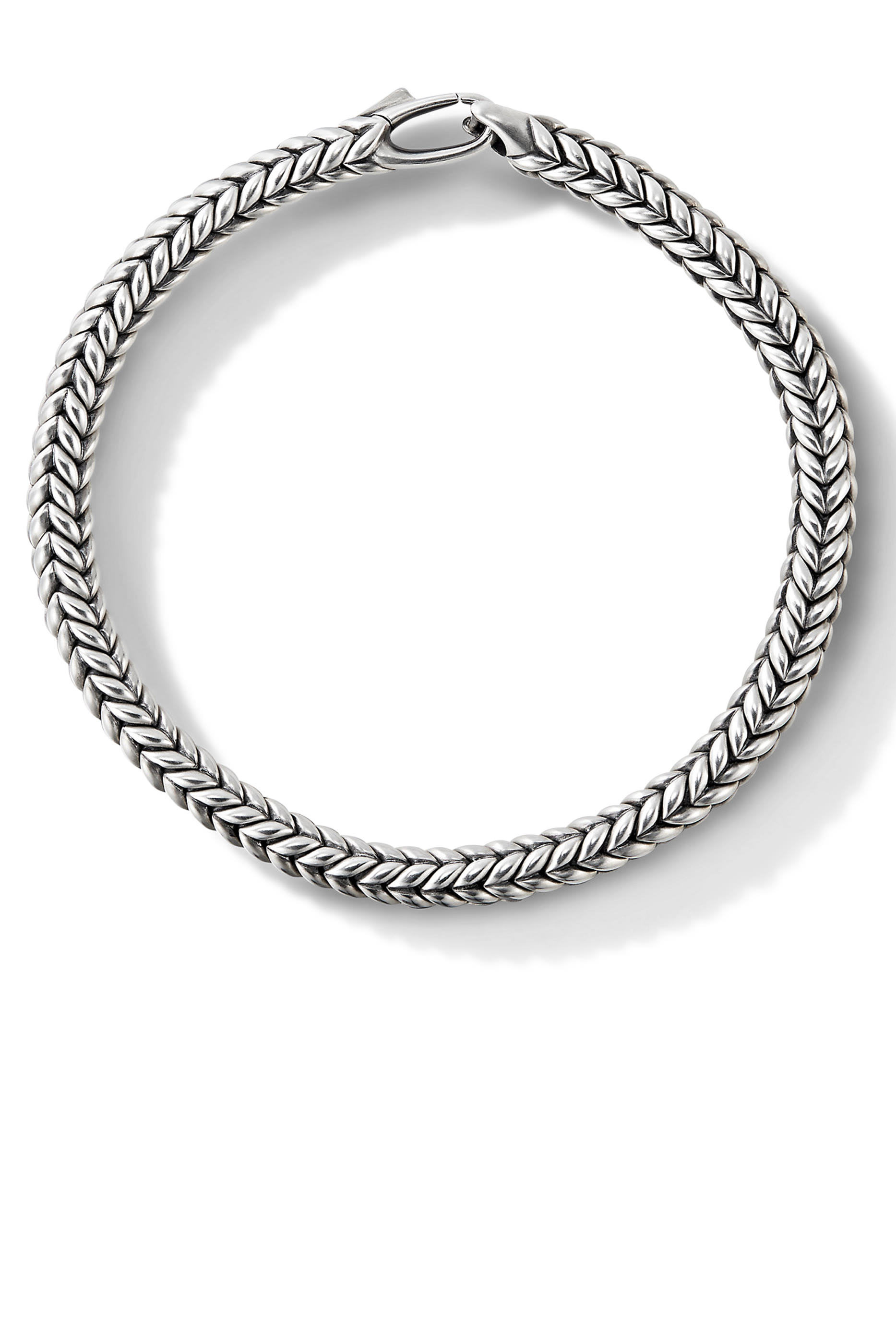 Chevron Bead Bracelet, Sterling Silver