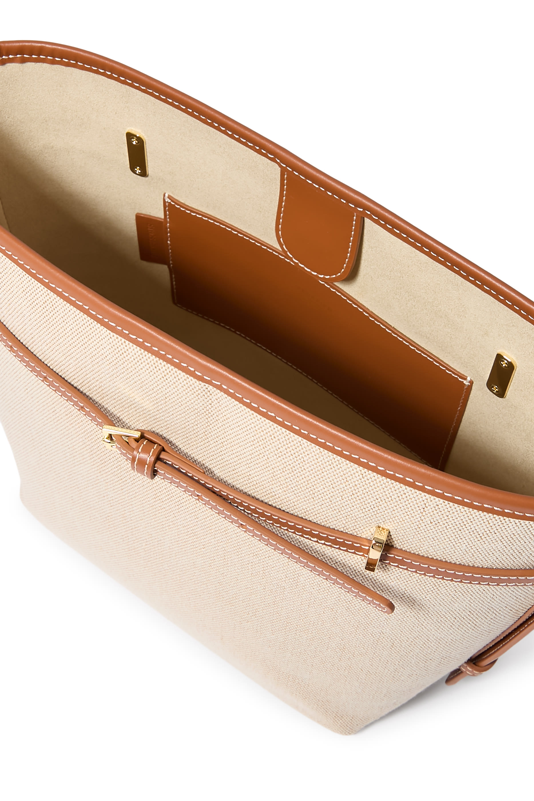 Canvas Belted Tote Bag 