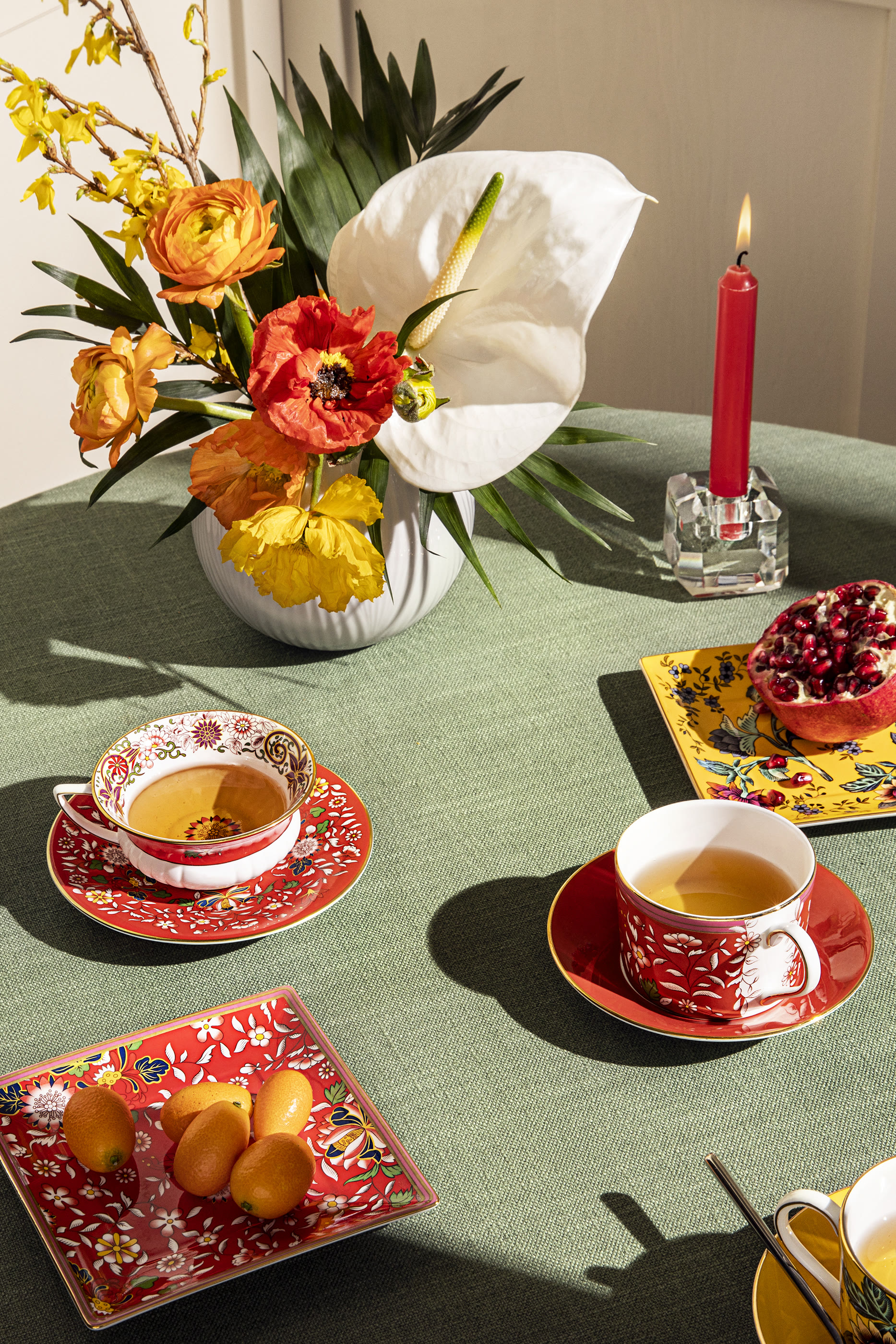 Wonderlust Crimson Jewel Teacup & Saucer