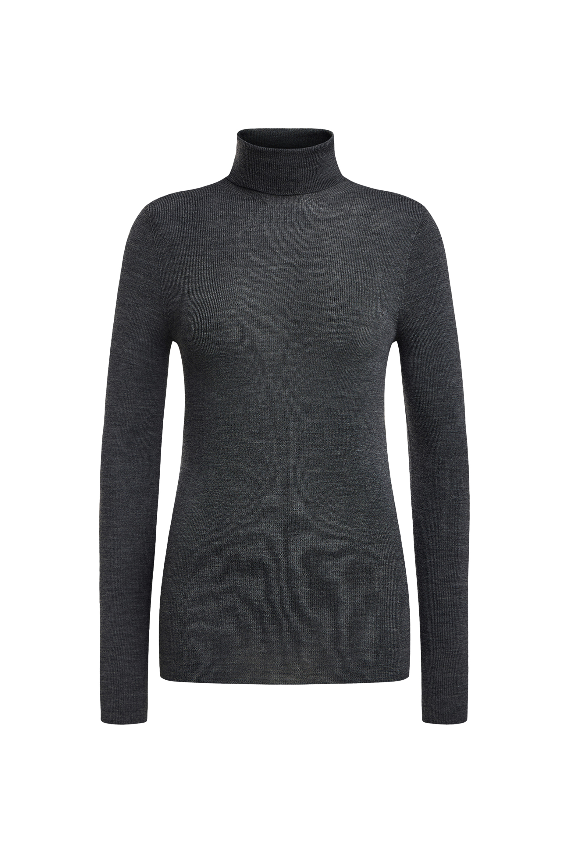 Ribbed Merino Turtleneck