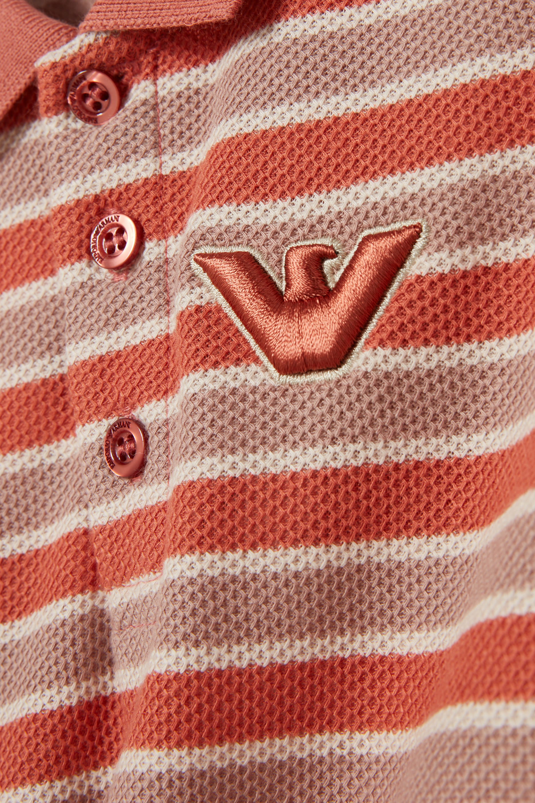 Kids Striped Eagle Logo Polo Shirt