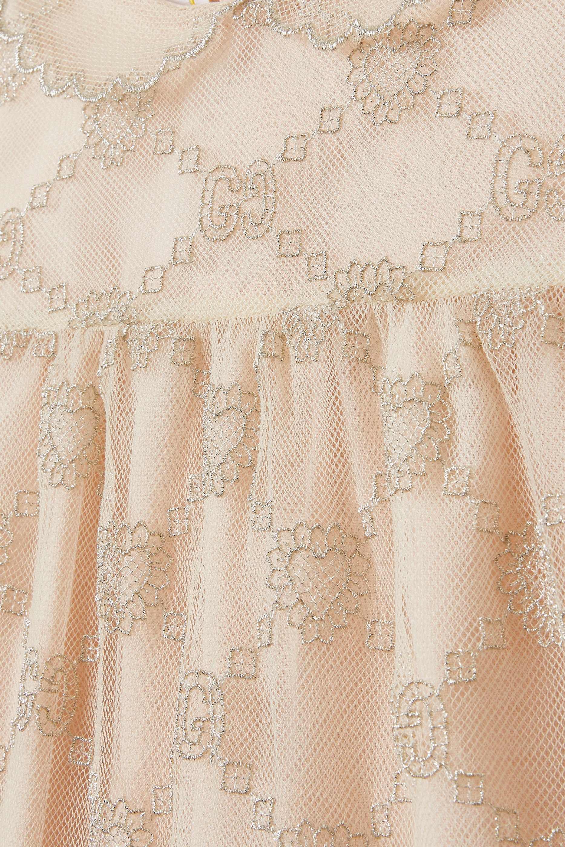 Kids Embroidered Tulle Dress