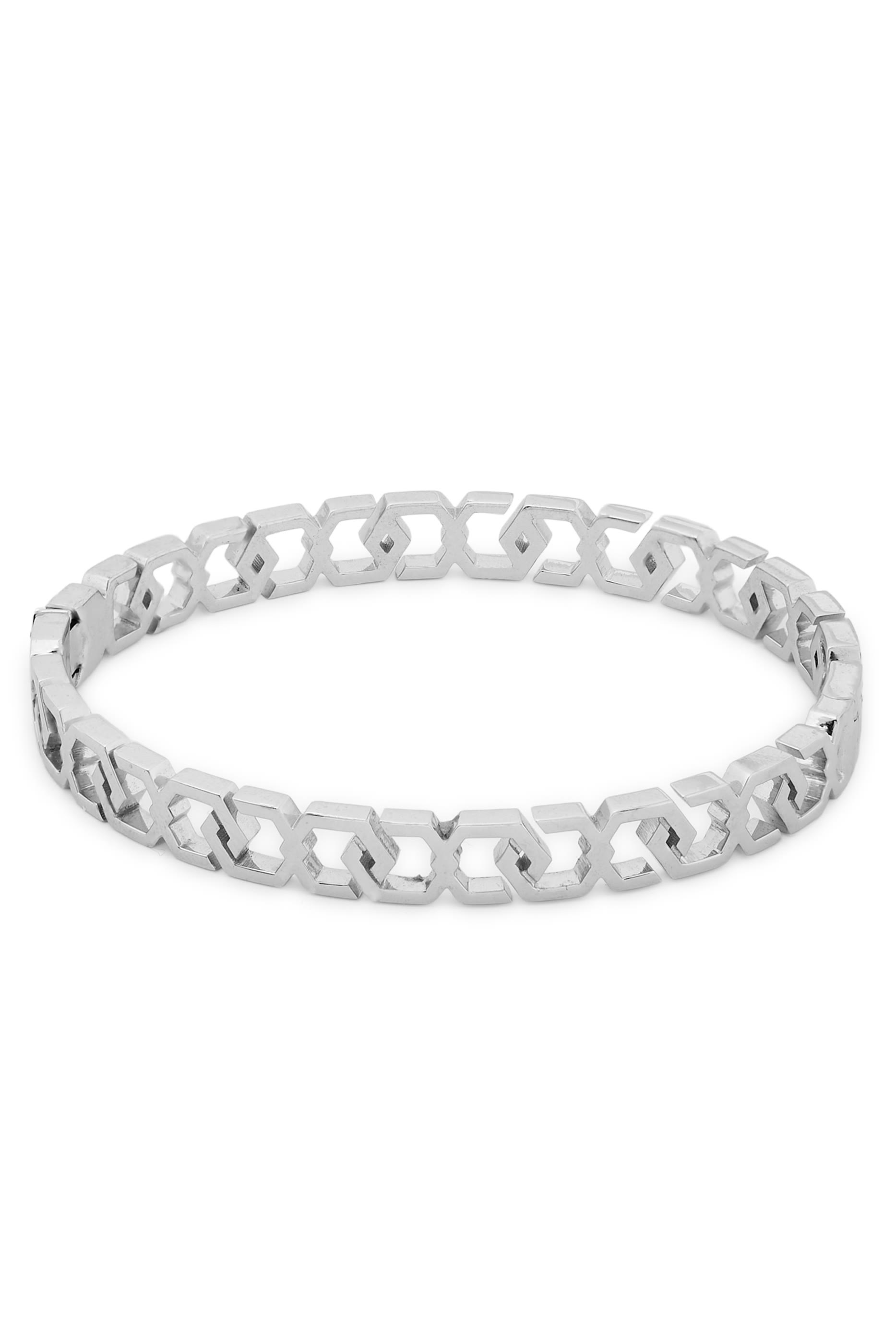  Infinity Bangle, 18K White Gold & Diamonds
