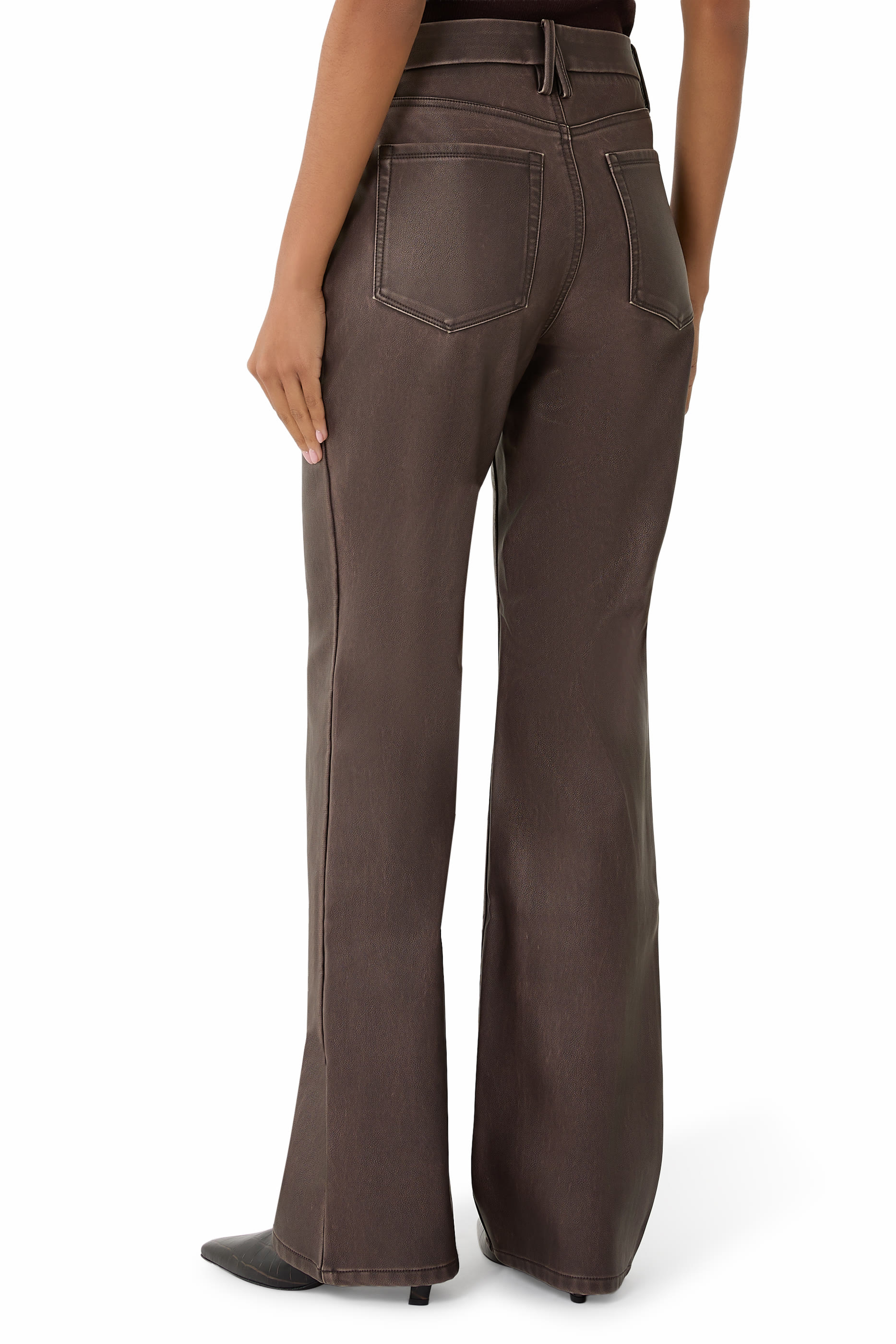 Good Classic Bootcut Faux Leather Pants