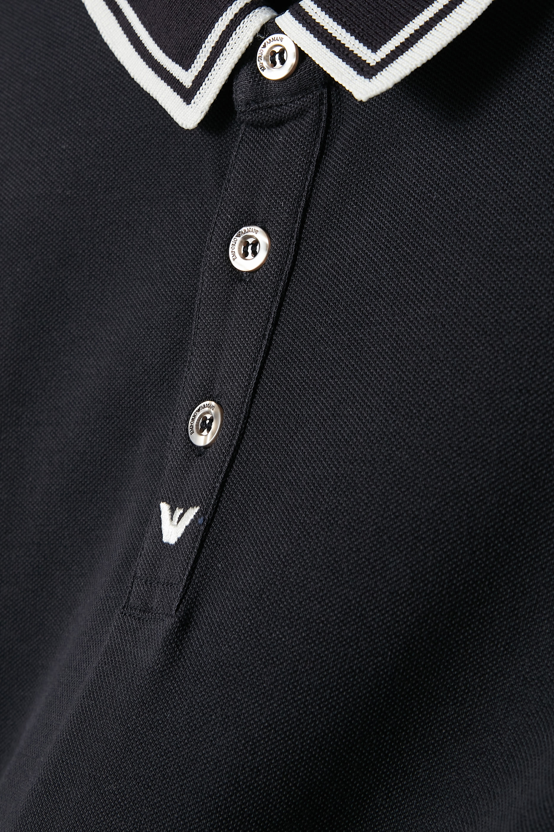 Kids Short-Sleeved Polo with Eagle Logo on Collar