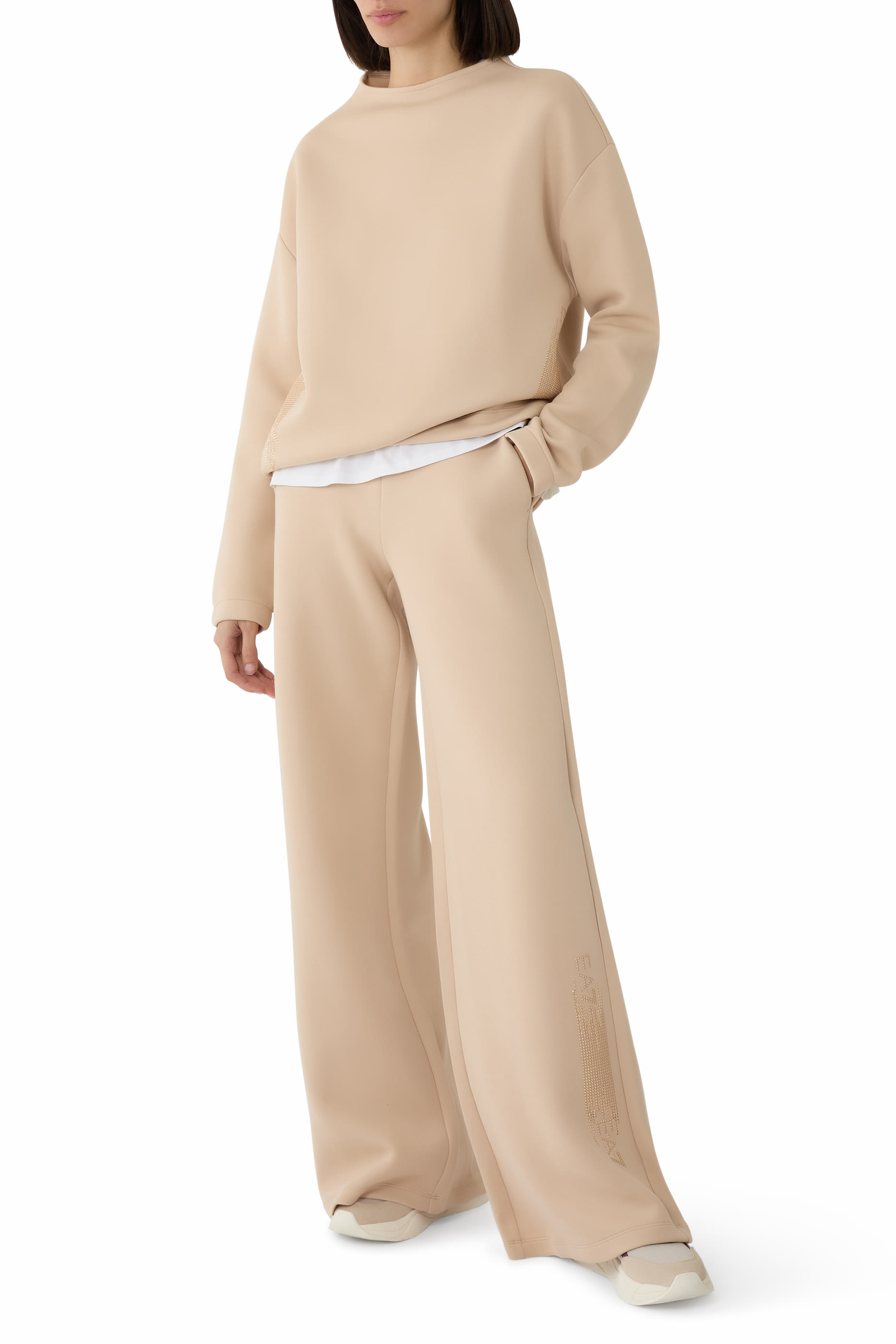 Rhinestone-Embellished Logo Sweatshirt