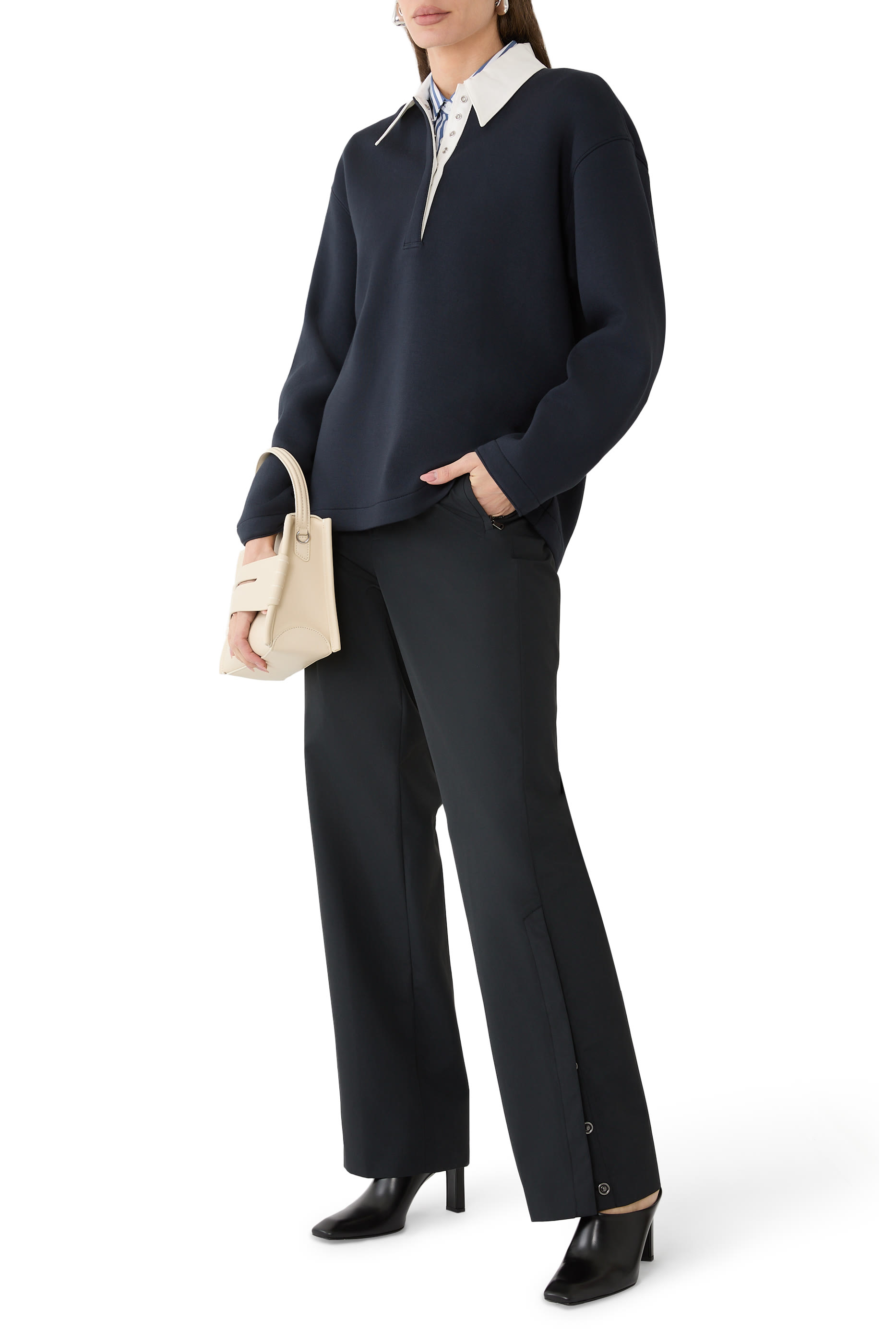 Bonded Viscose Sculpted Polo