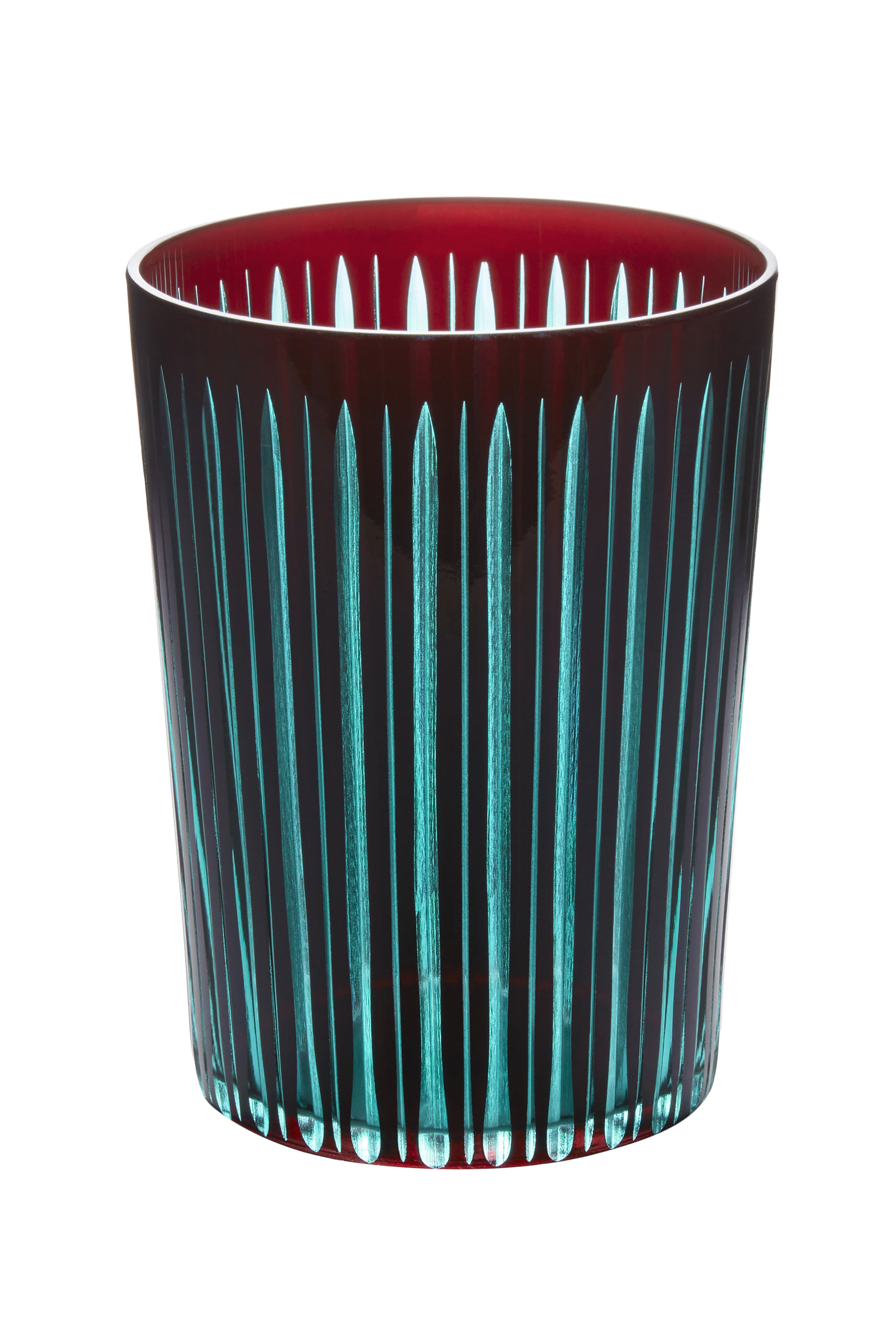 Prism Highball Glasses-Bordeaux, Set of 4