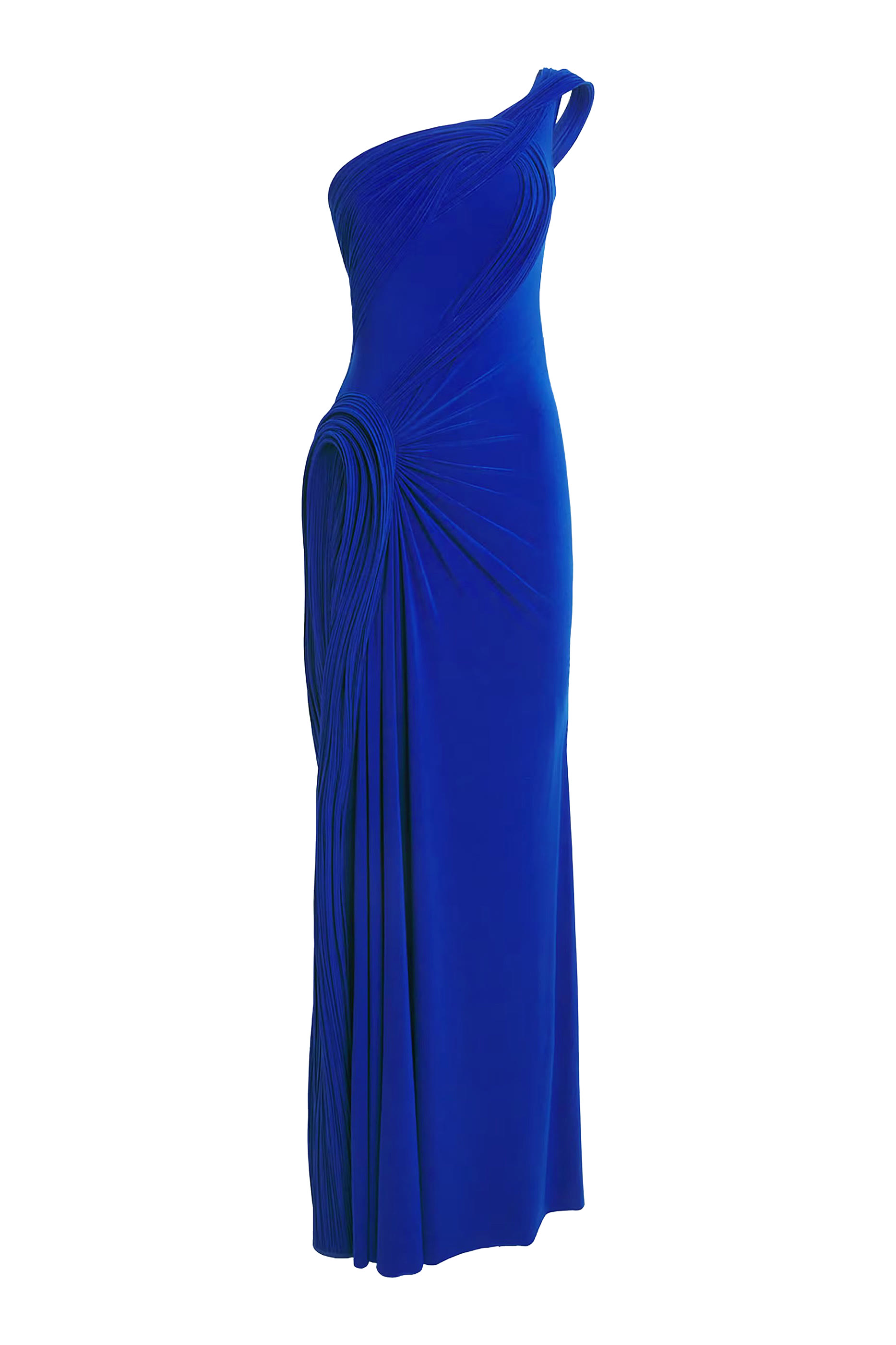 Nova One-Shoulder Draped Gown