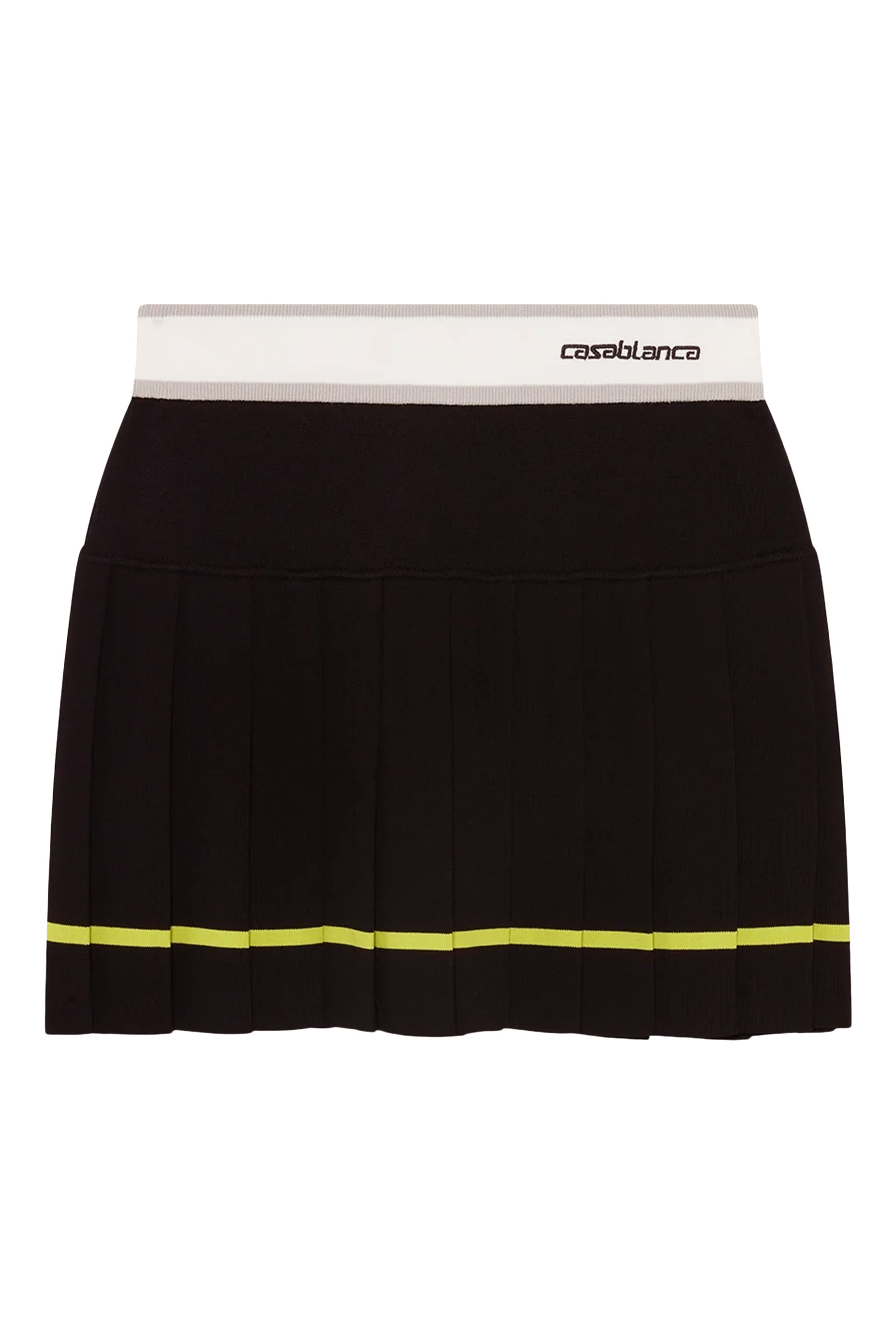  Striped Pleated Skirt