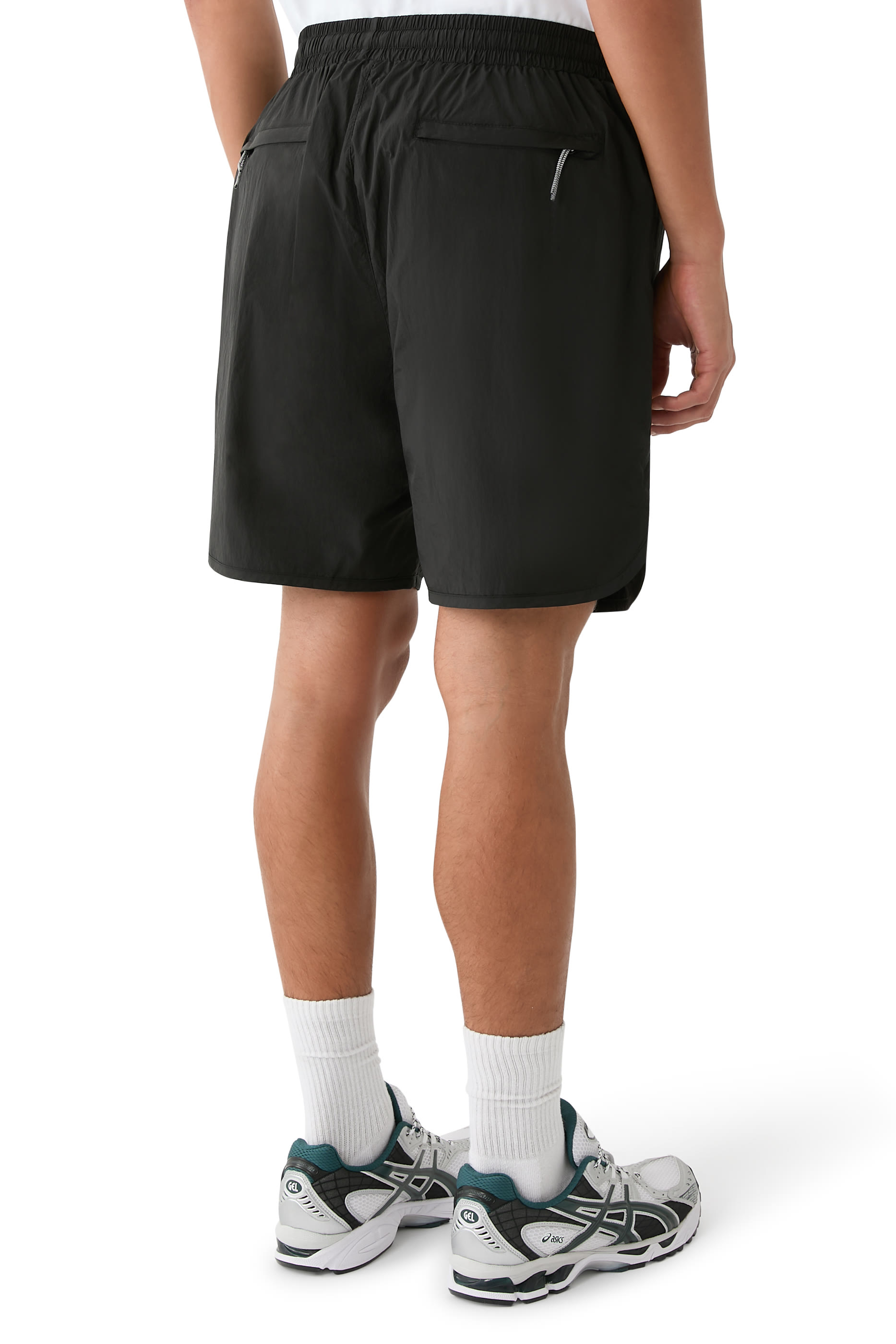 Crinkle Nylon Track Shorts