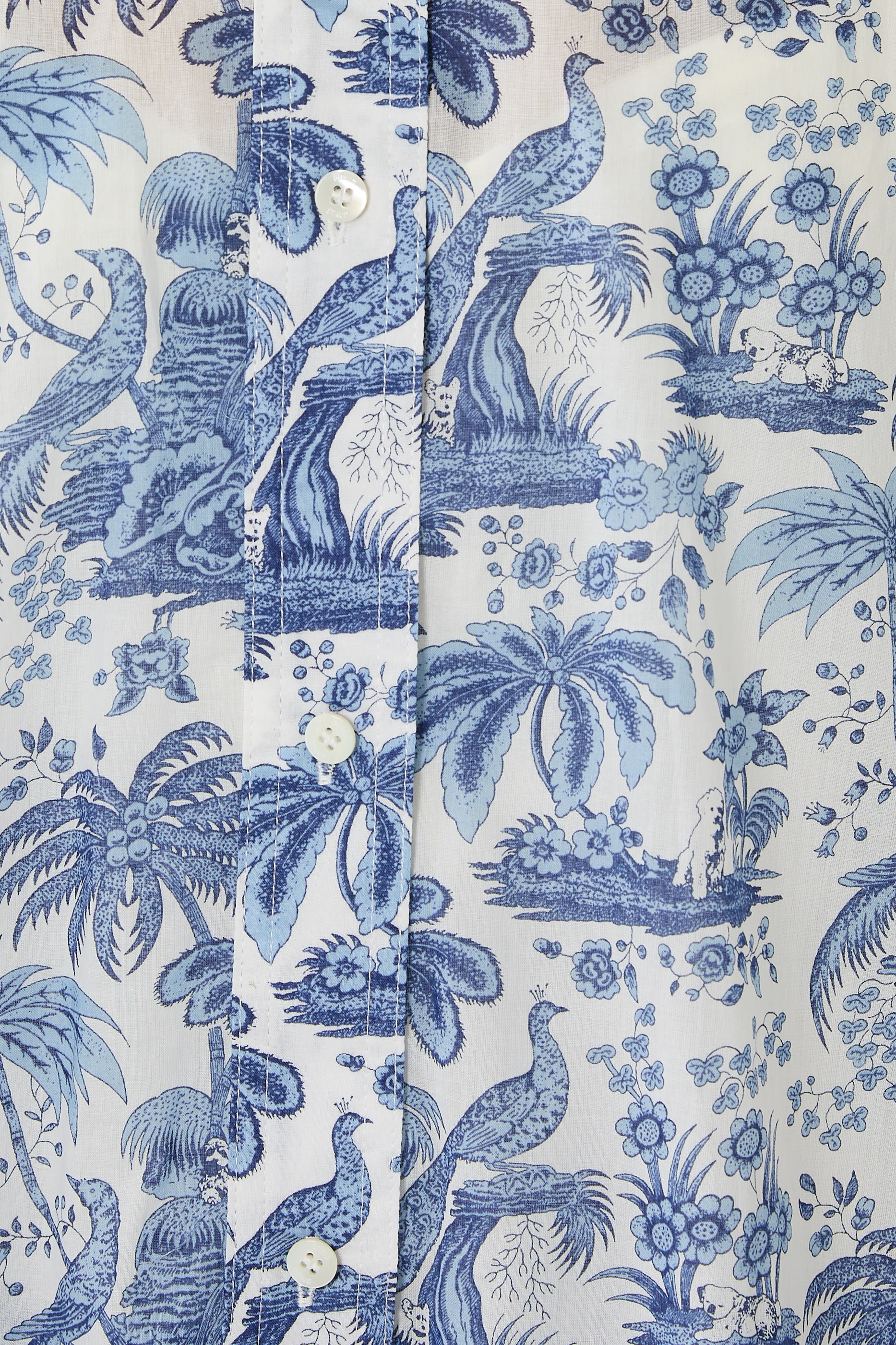  Cotton Toile Short-Sleeved Shirt