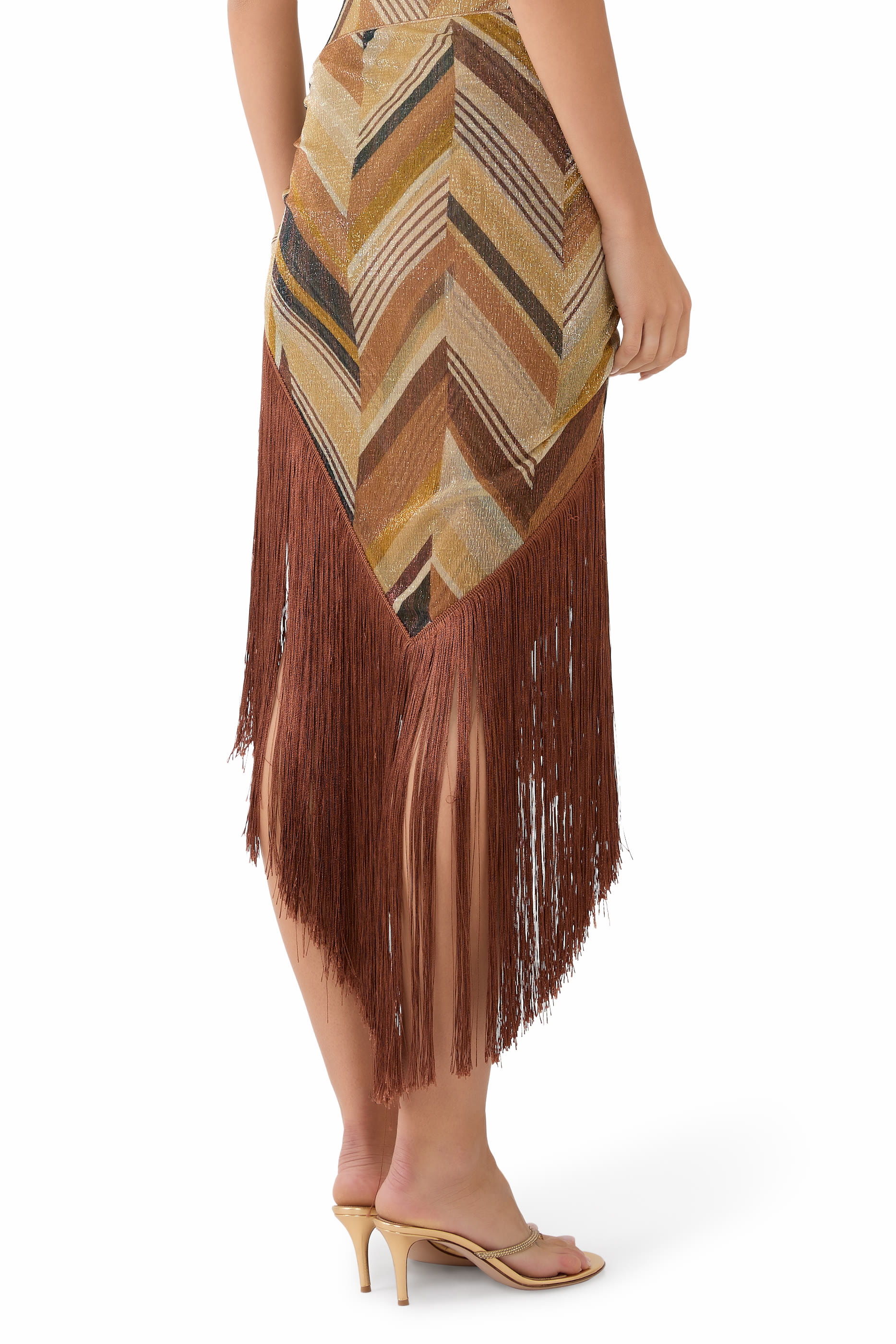  Lurex Chevron Fringe Pareo 