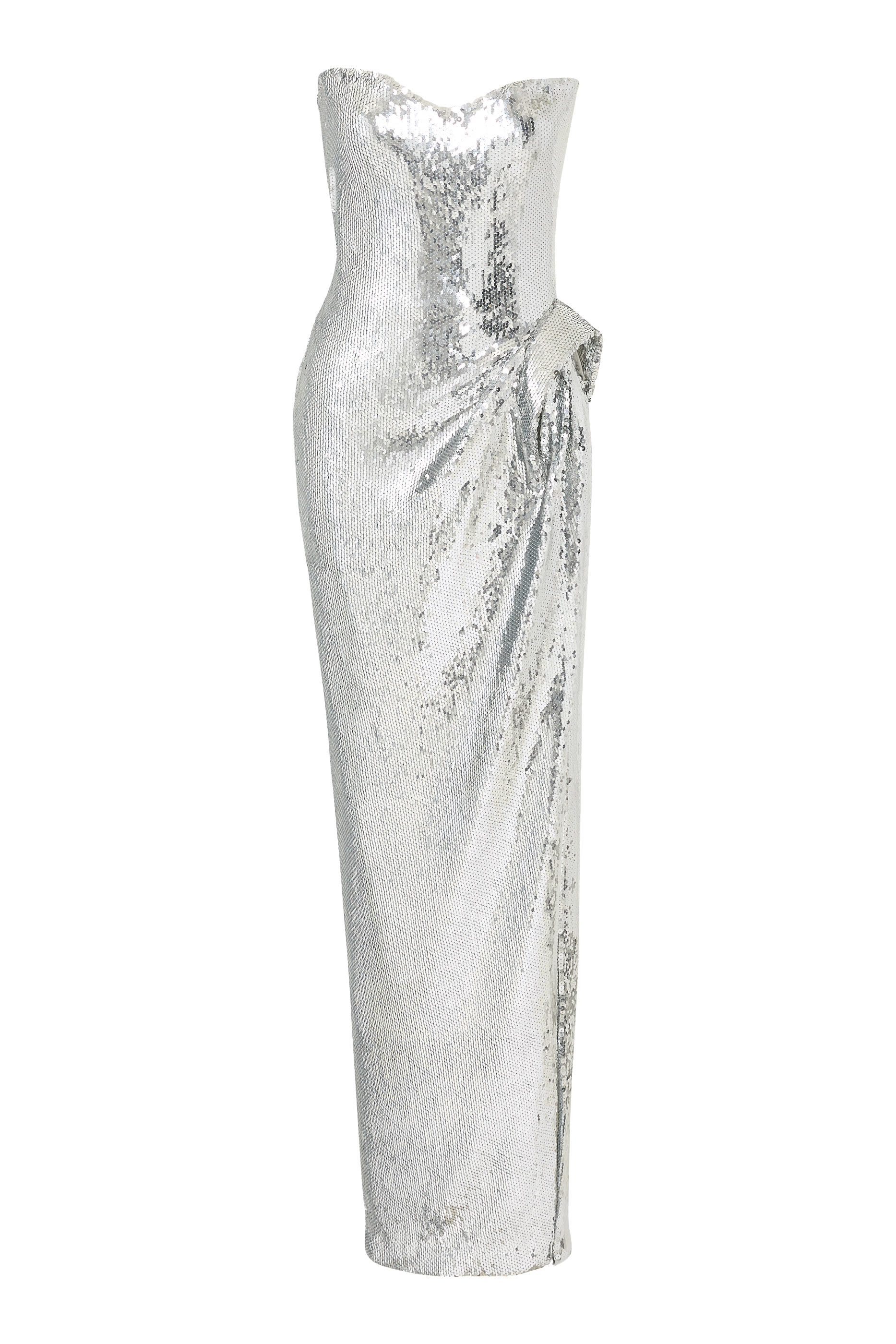 Celeste Peplum Drape Gown