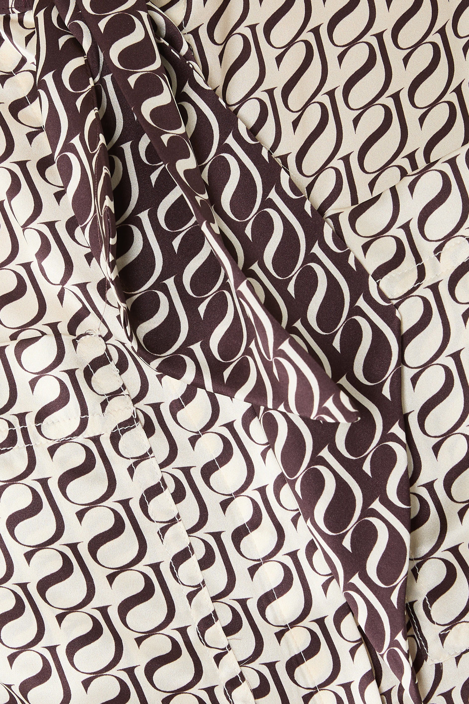 Monogram Silk Contrast Shirt