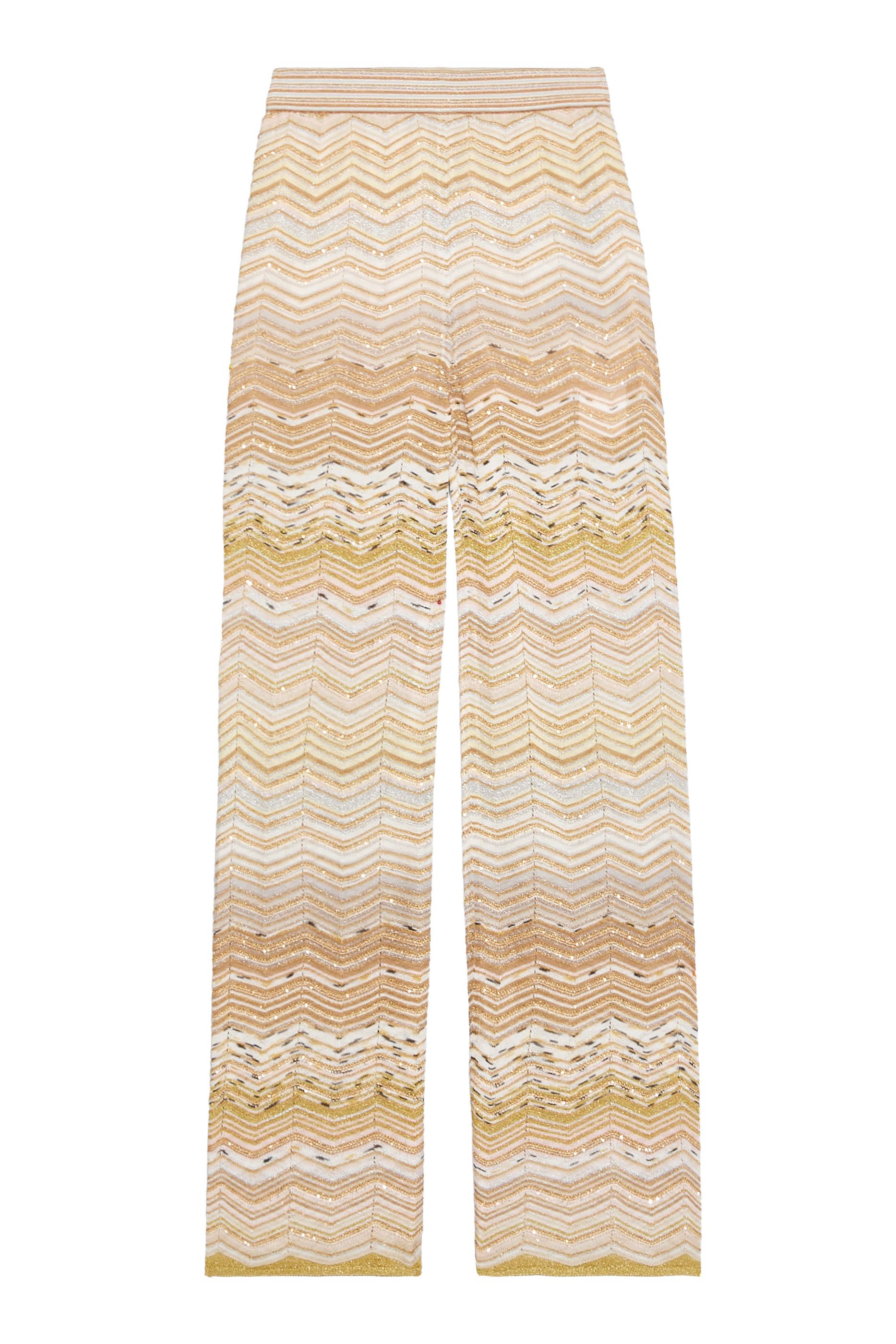  Chevron Lurex Sequinned Wide Leg Pants
