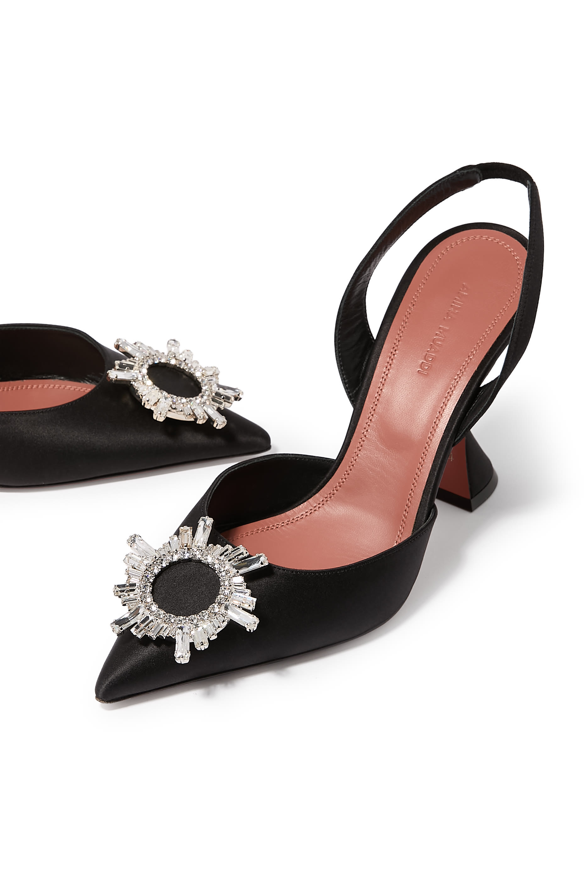  Begum Satin 95 Slingback Pumps