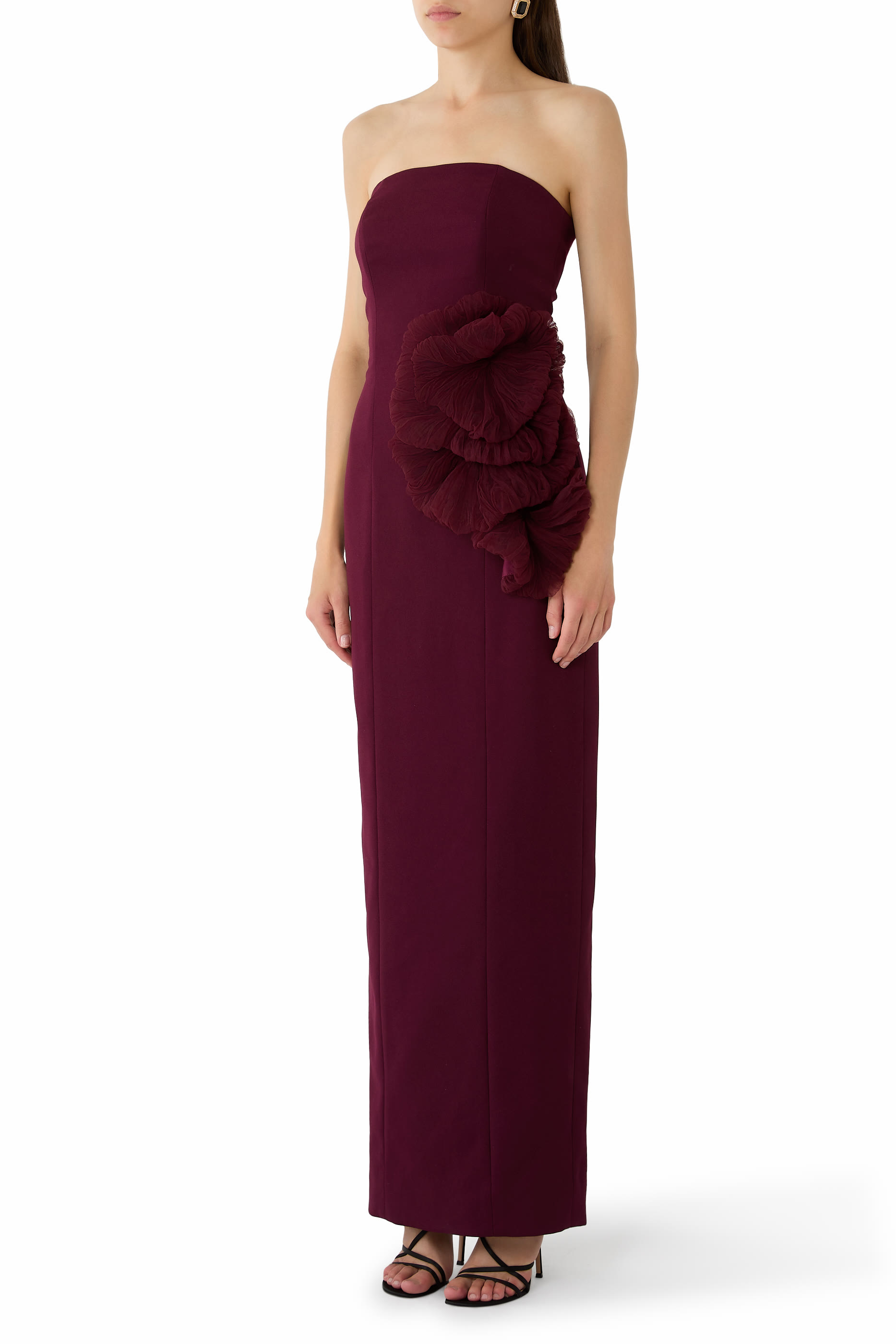 Floral Strapless Gown