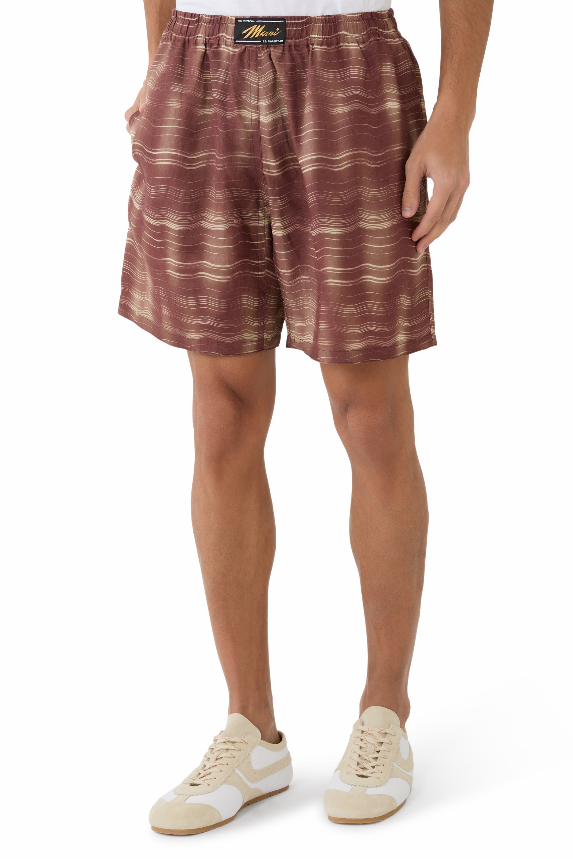 Striped Ramie Shorts