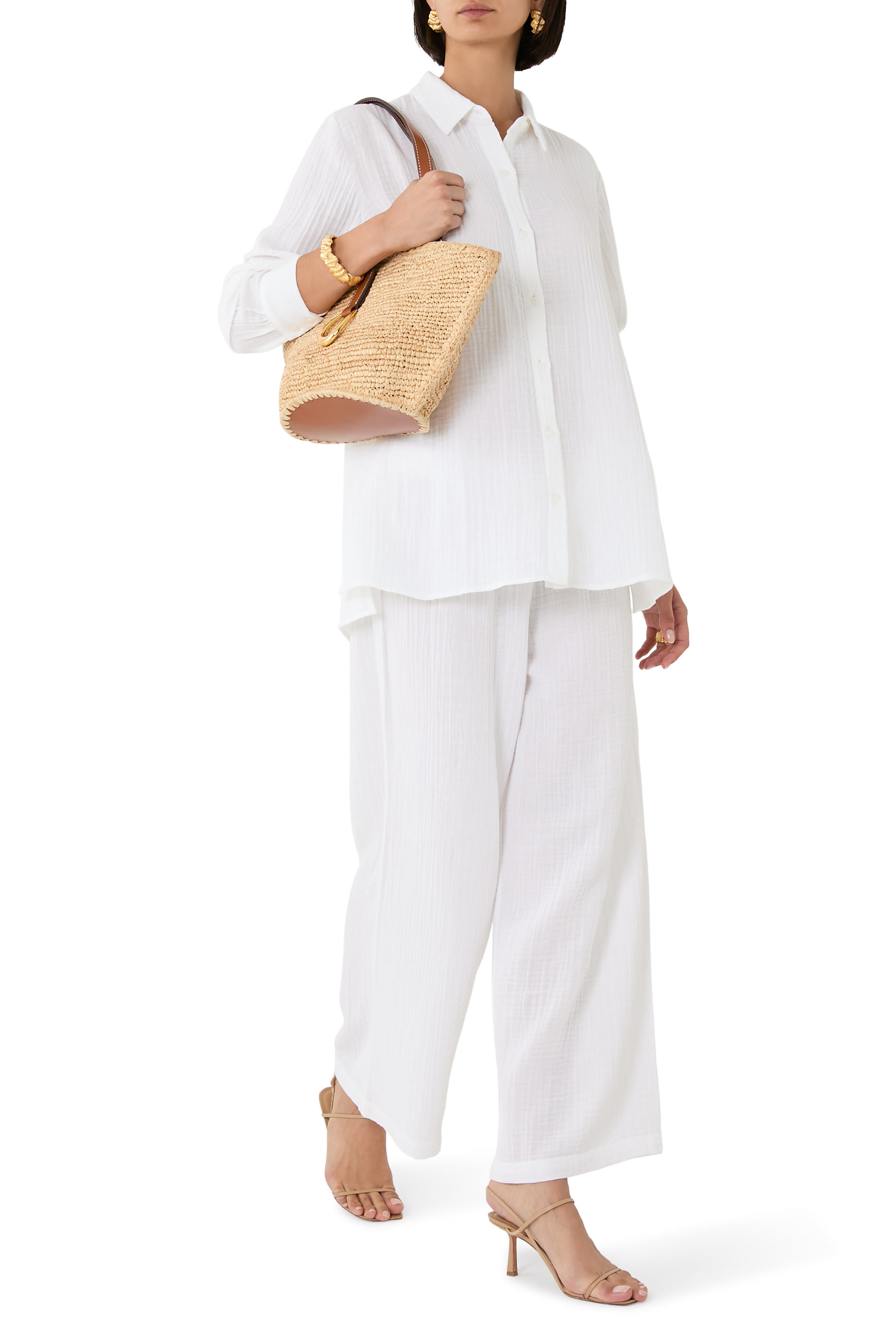  Organic Cotton Lofty Gauze Classic Collar Shirt