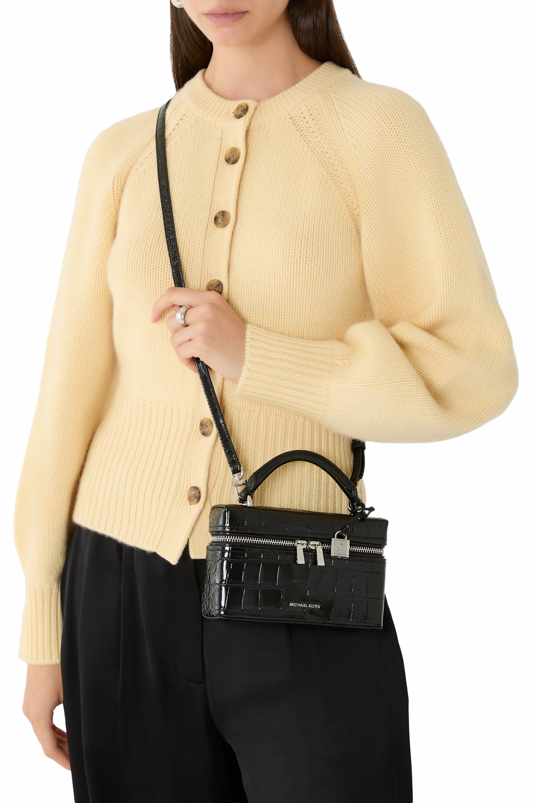  Jana Extra-Small Crocodile Embossed Leather Crossbody Bag