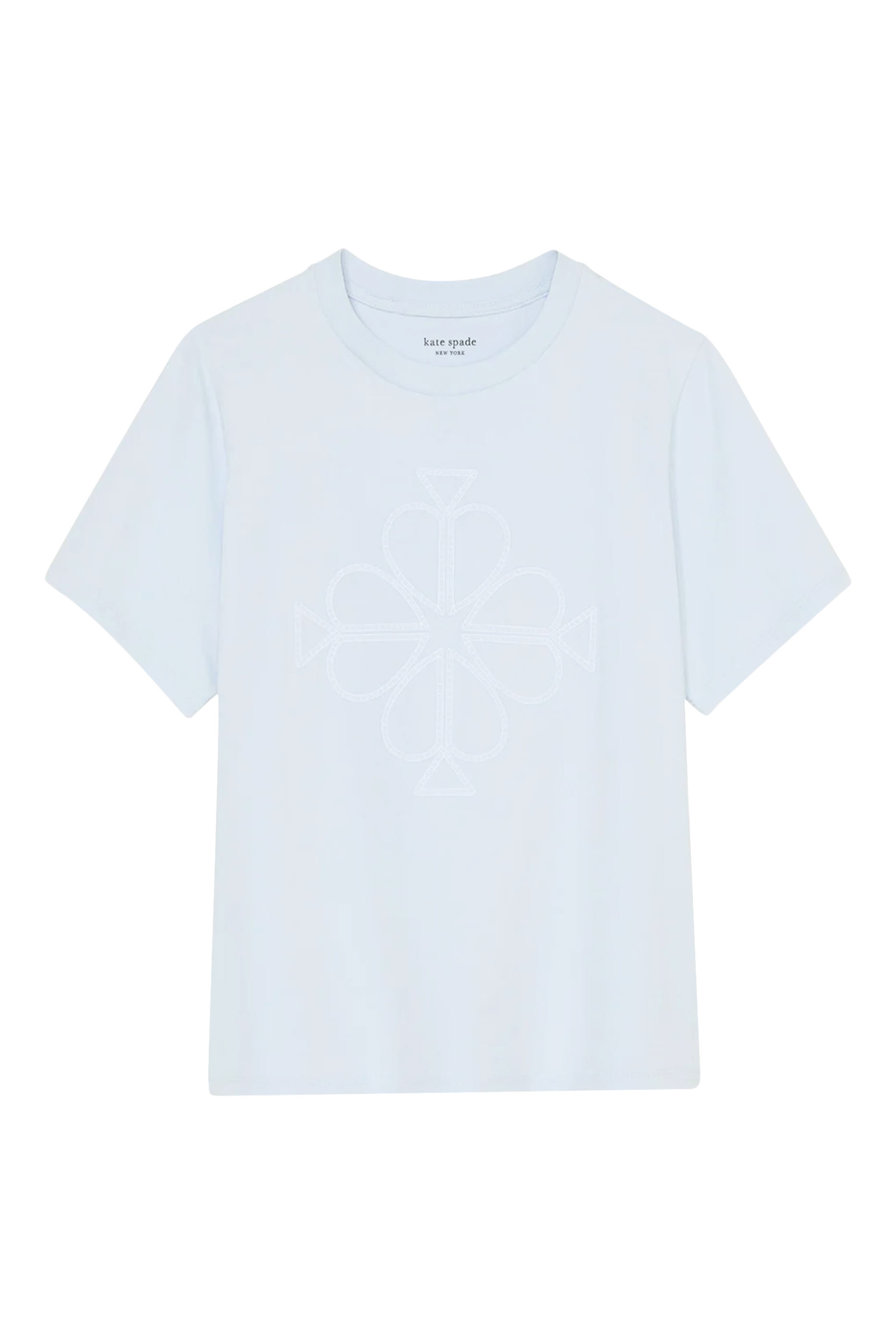 Embroidered Spade Flower Logo T-Shirt