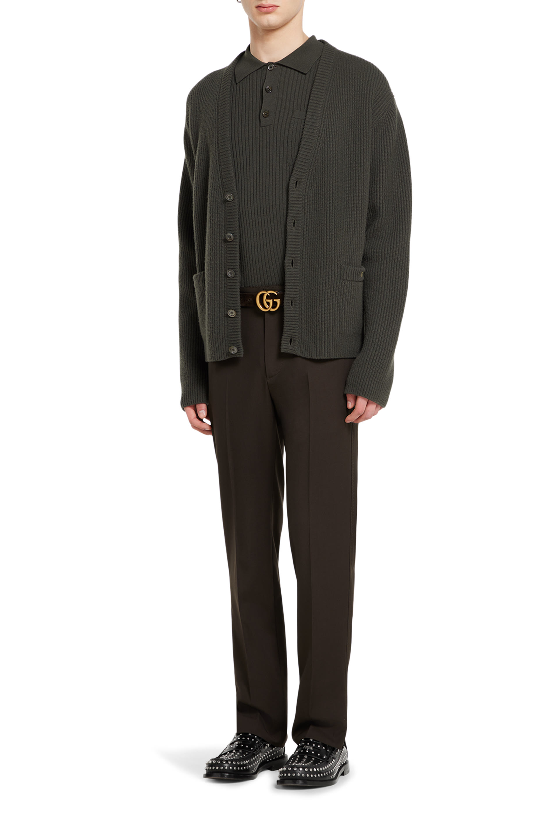 Logo Wool Gabardine Pants