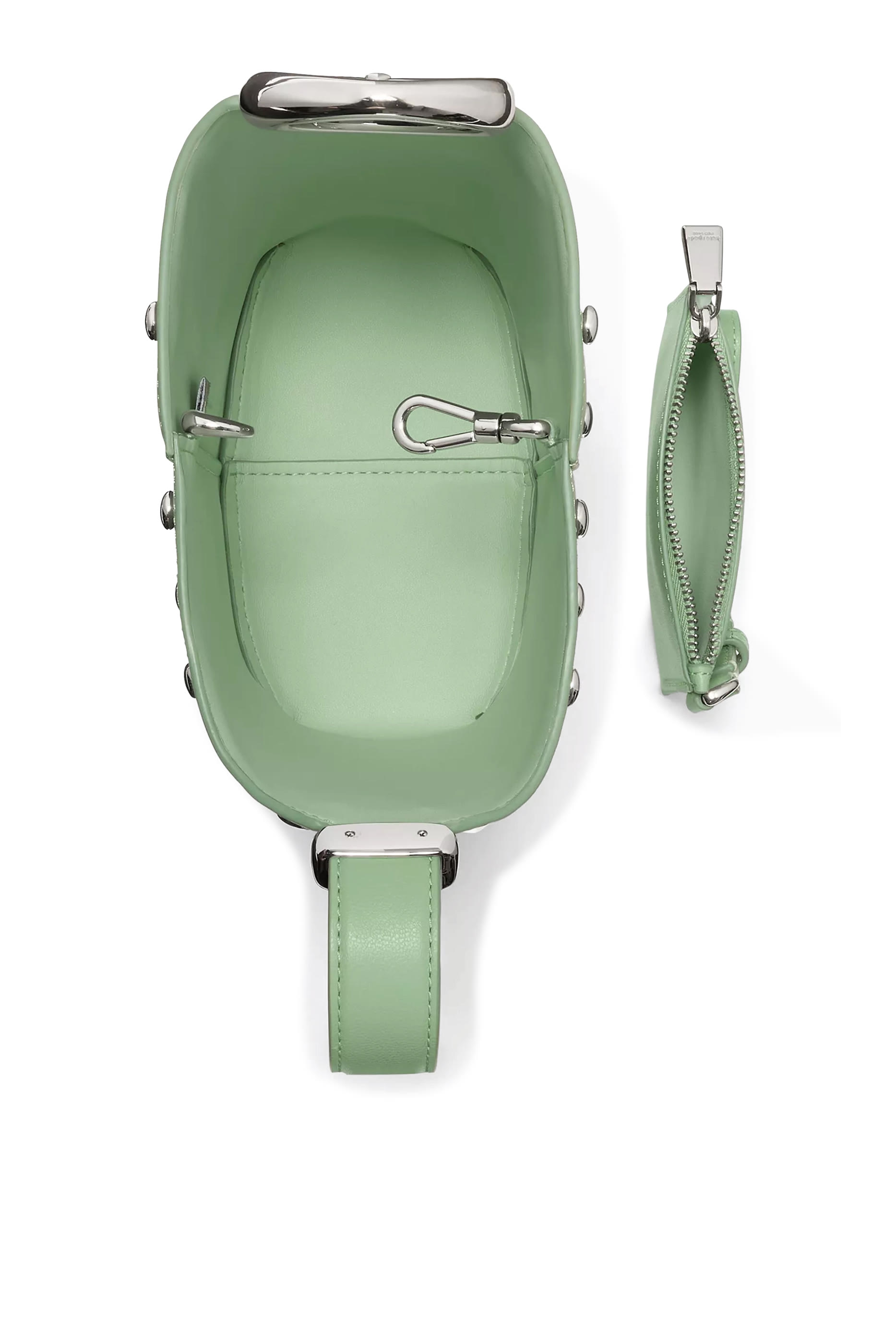 Halo Studded Mini Bucket Bag